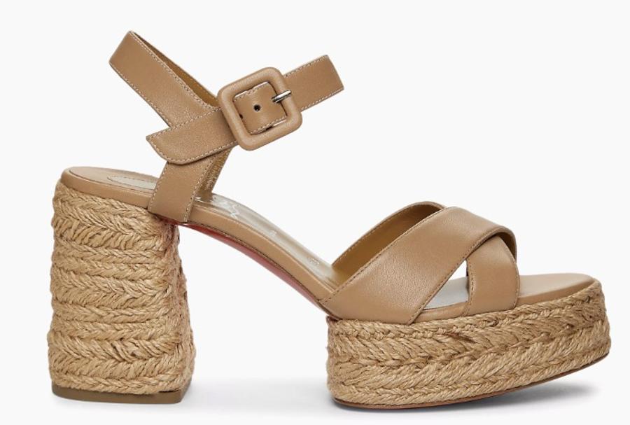 ■Christian Louboutin■Calakala 85 プラットフォーム ミュール CHRISTIAN LOUBOUTIN Calakala 85 leather espadrille platform