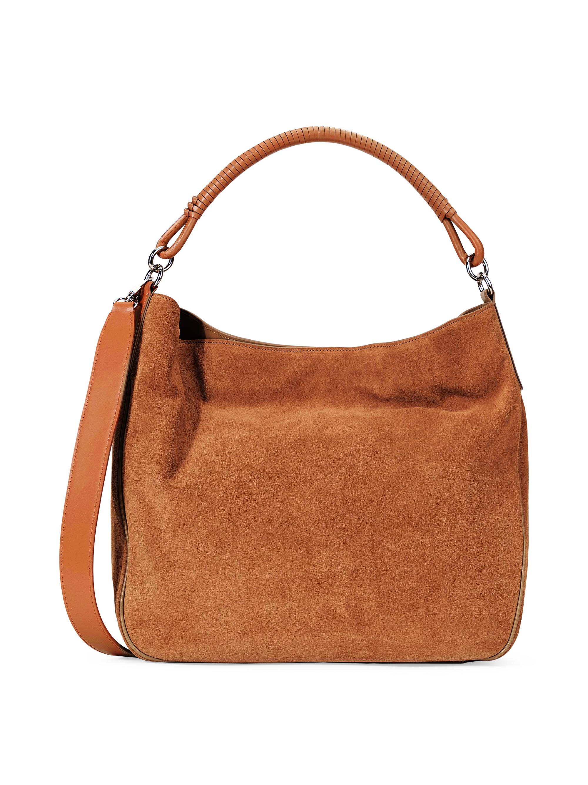 Staud Women's Perry Suede Hobo Tote Bag - Tan
