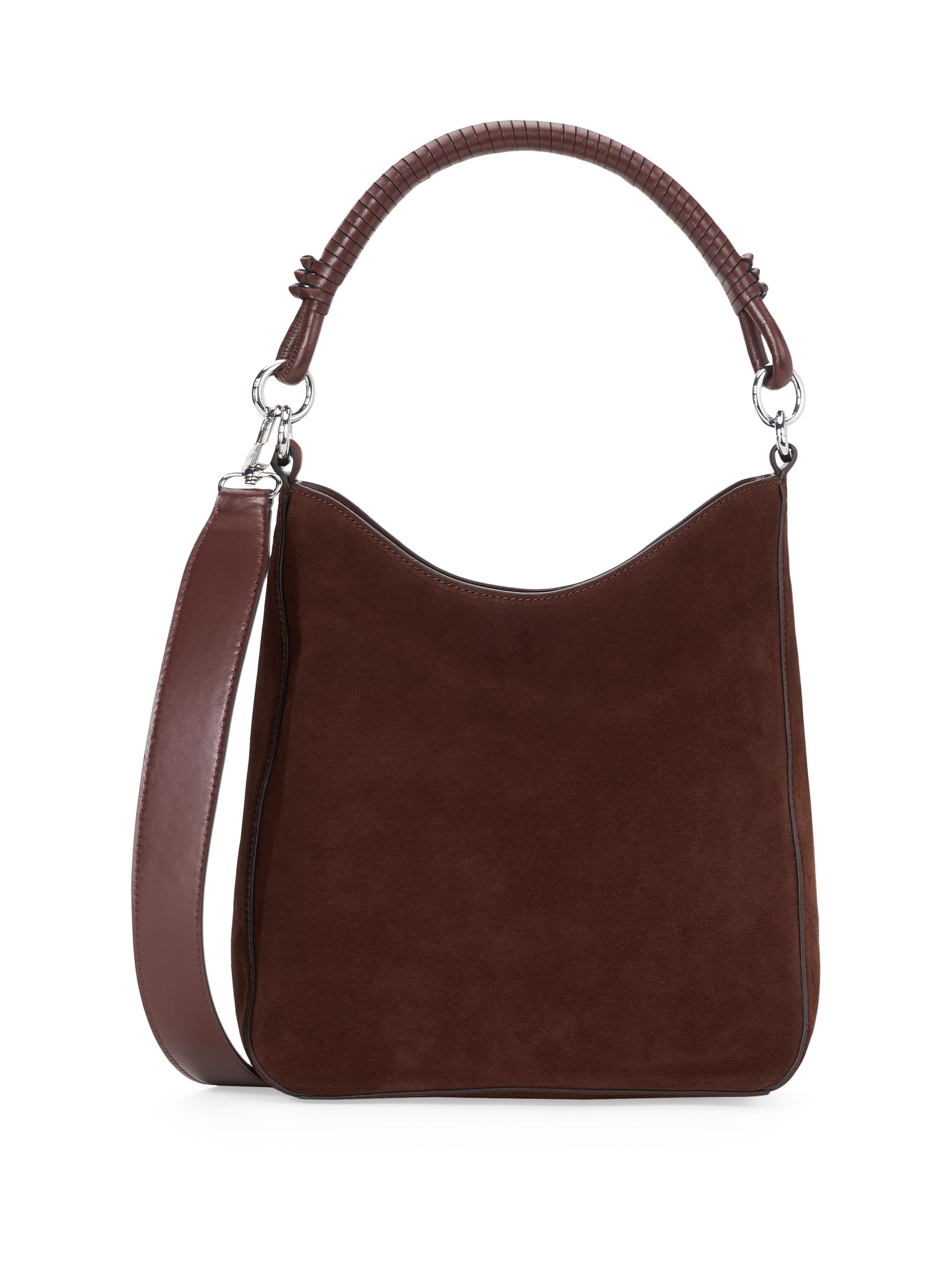 Staud Women's Mel Suede Shoulder Bag - Mahogany