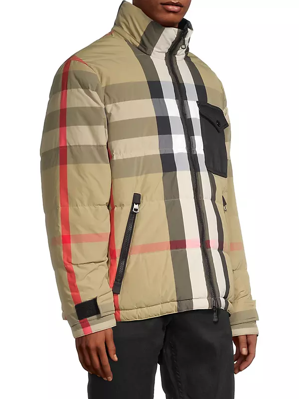 Shop Burberry Rutland Check Hooded Jacket | Saks Fifth Avenue