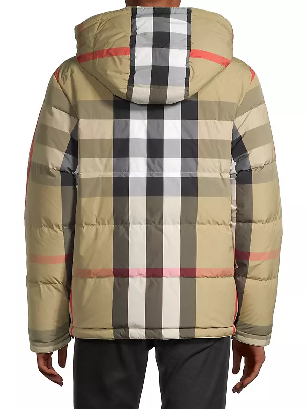 Shop Burberry Rutland Check Hooded Jacket | Saks Fifth Avenue