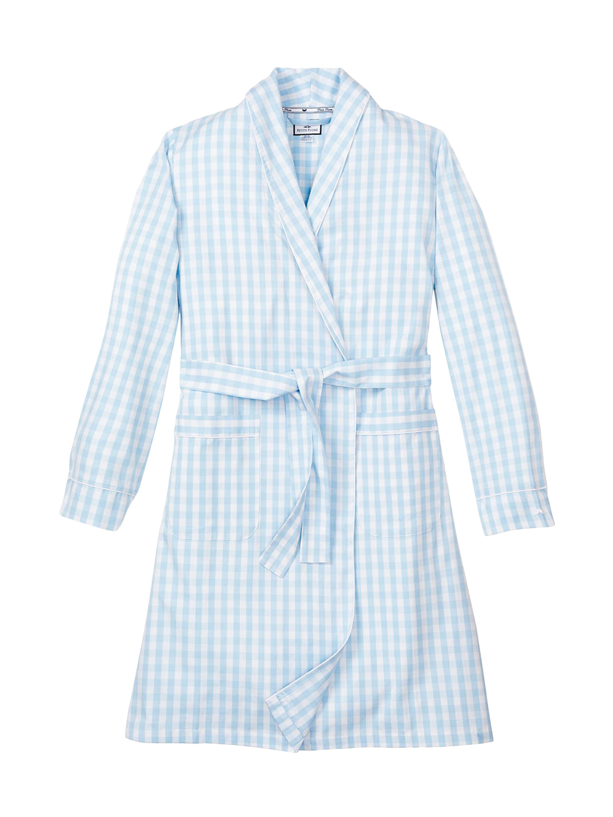 Petite Plume Gingham Robe - Blue