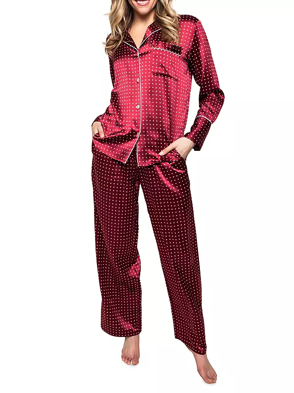 Polka Dots Wide Cuff Pajama Set