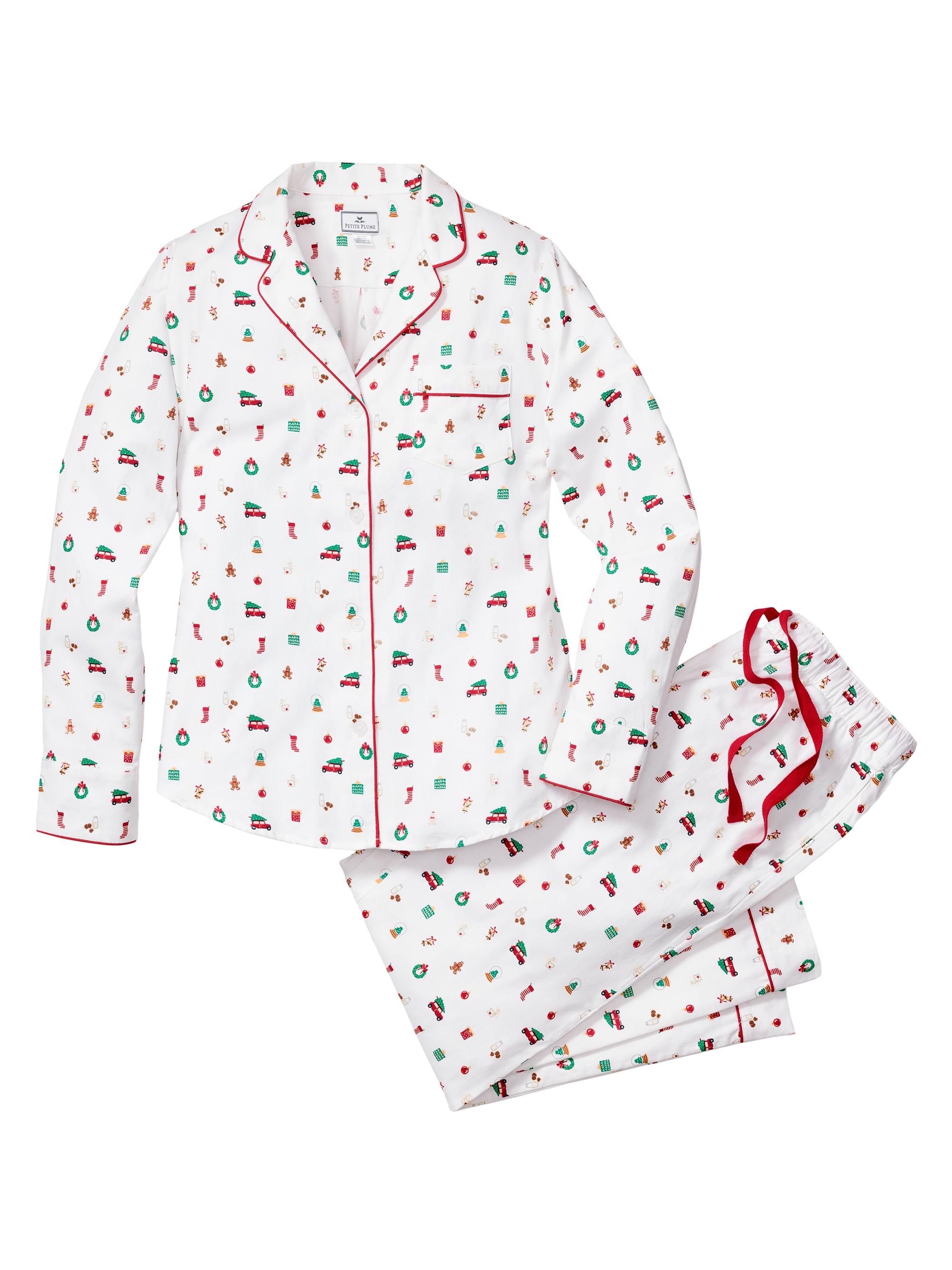 Petite Plume Winter Nostalgia Pajama Set - White