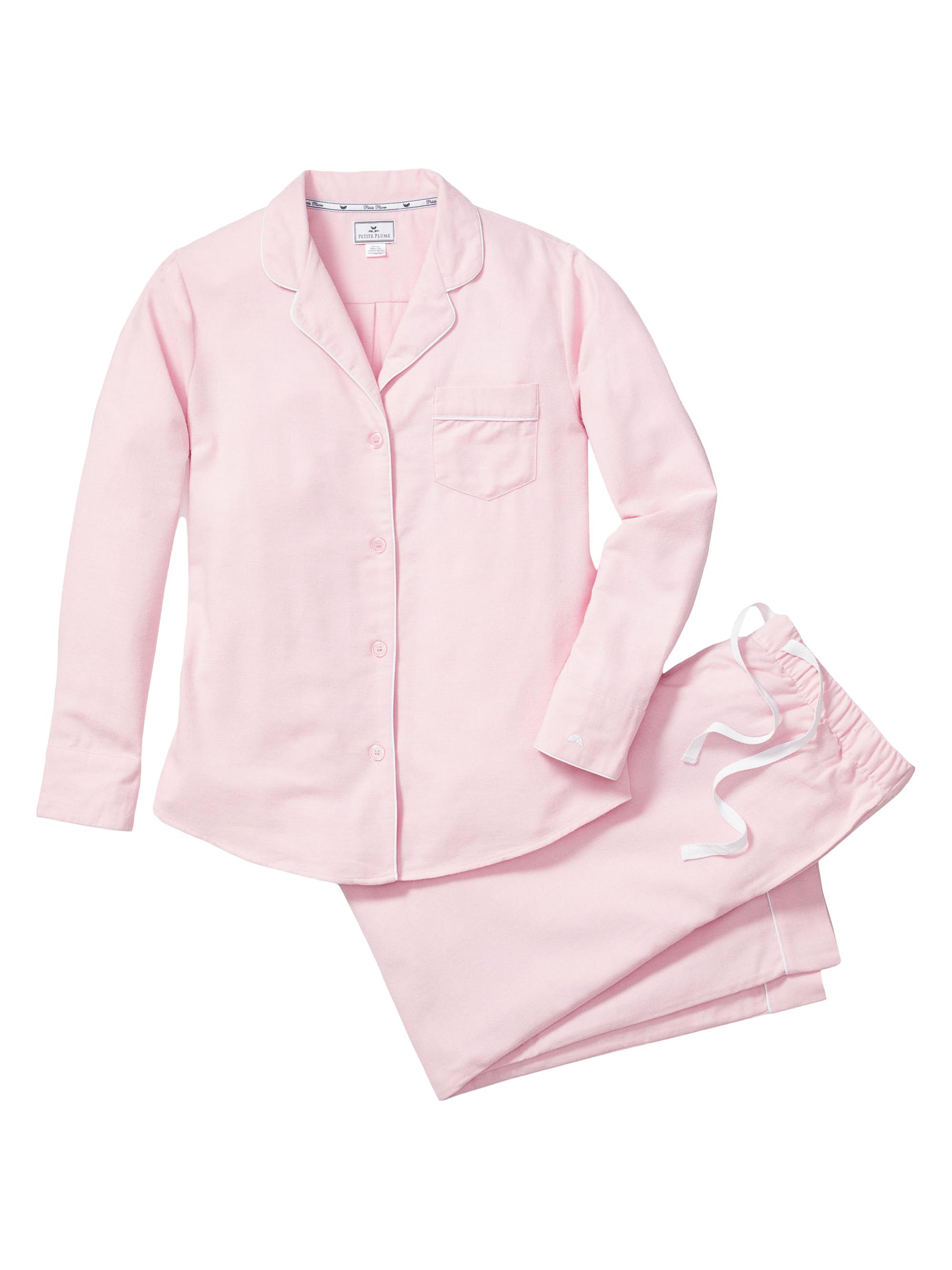 Petite Plume Flannel Pajama Set - Pink
