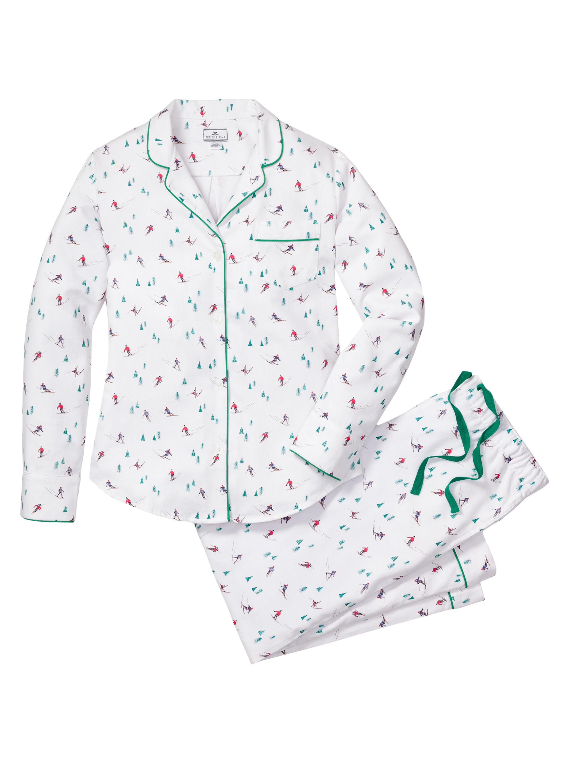 Petite Plume Women's Apres Ski Pajama Set - White