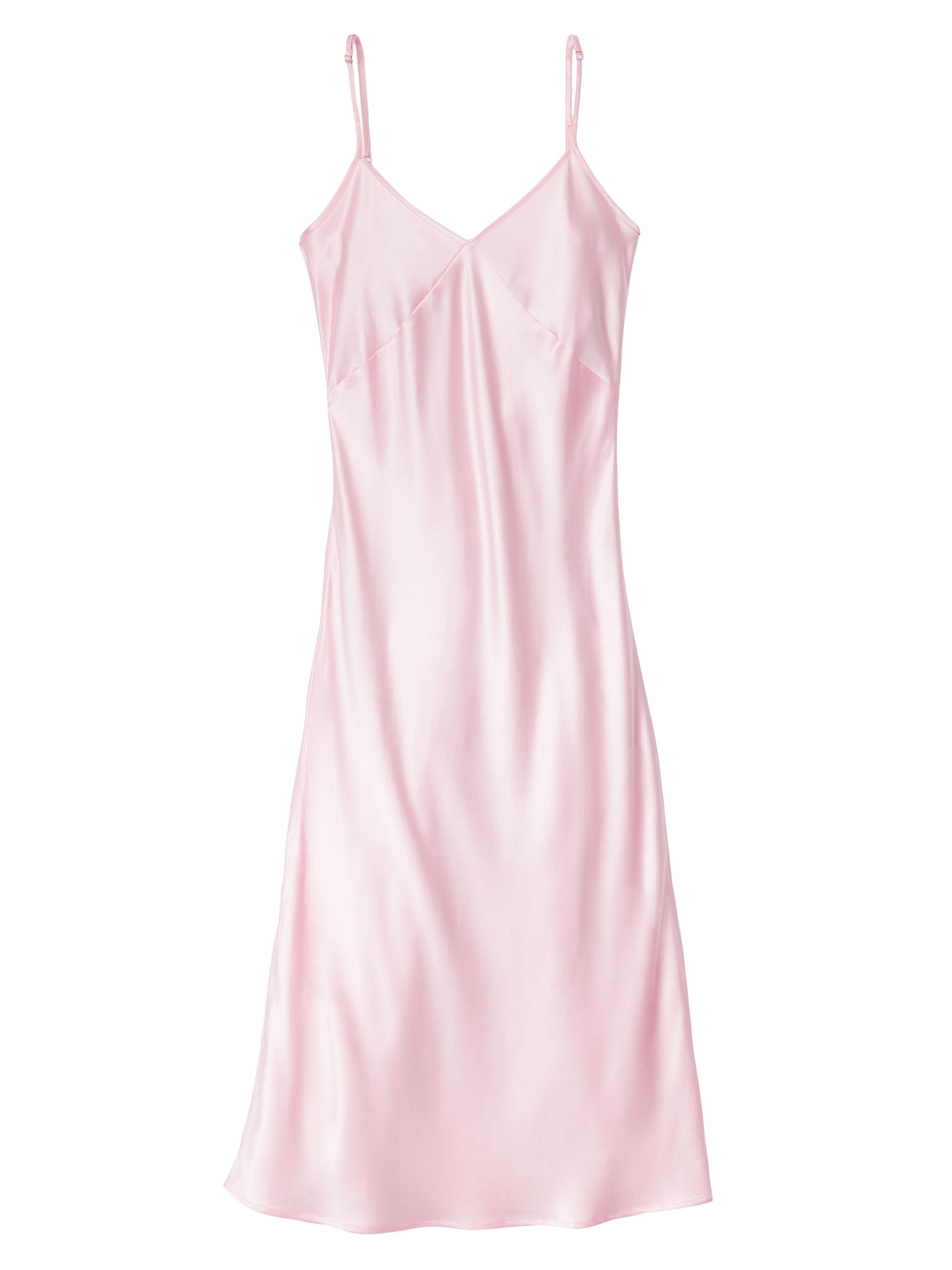 Petite Plume Silk Cosette Night Dress - Pink