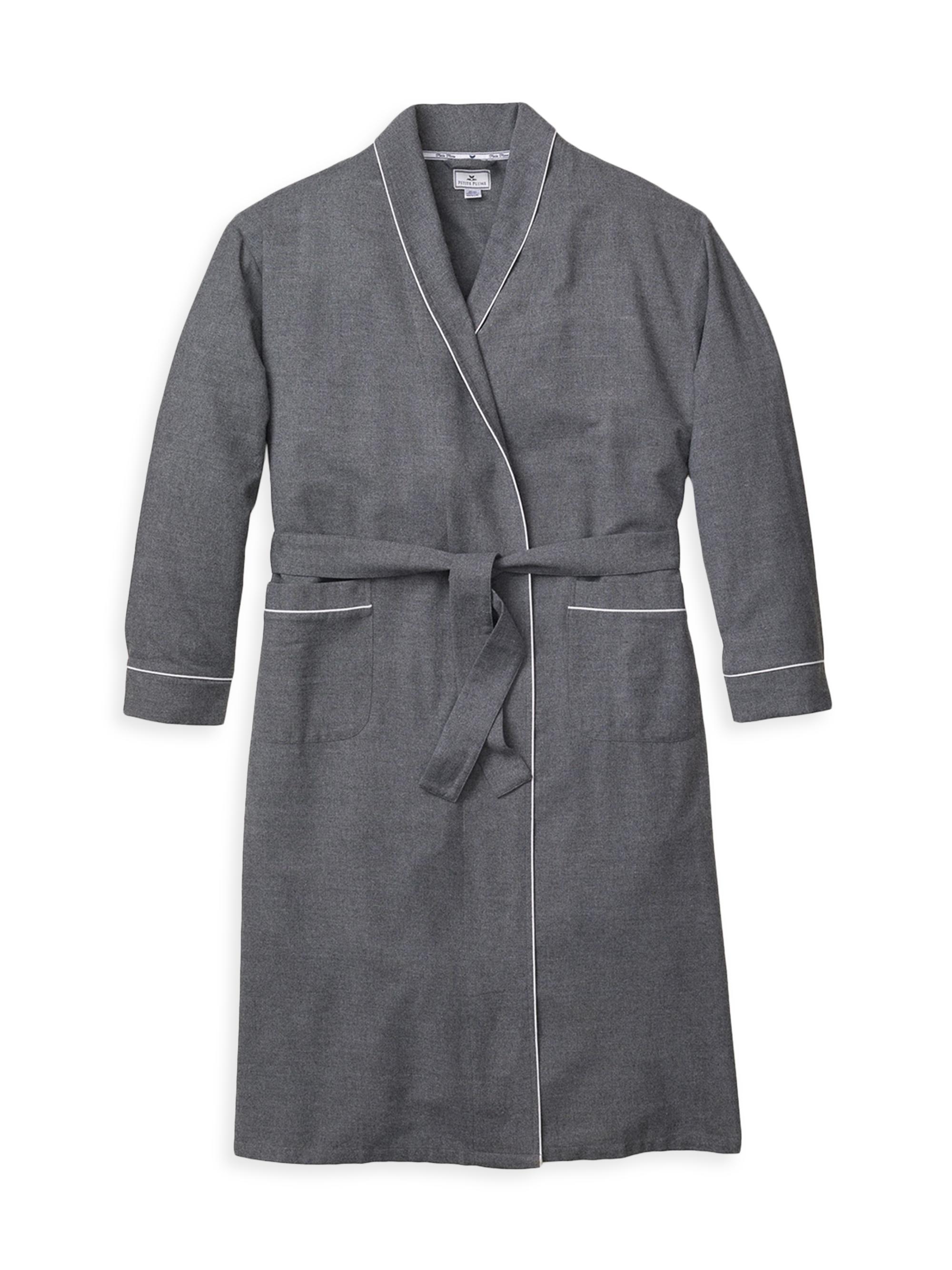 Petite Plume Flannel Robe - Grey