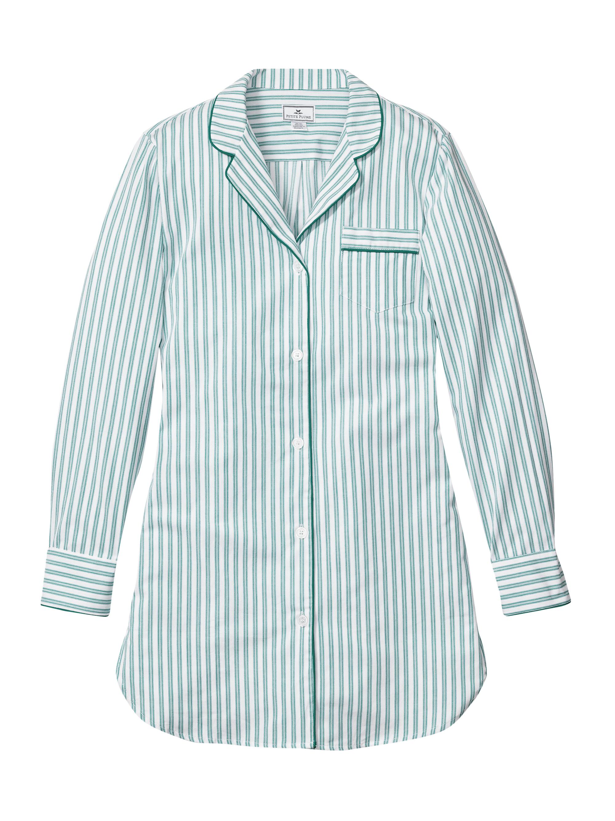 Petite Plume Ticking Nightshirt - Green