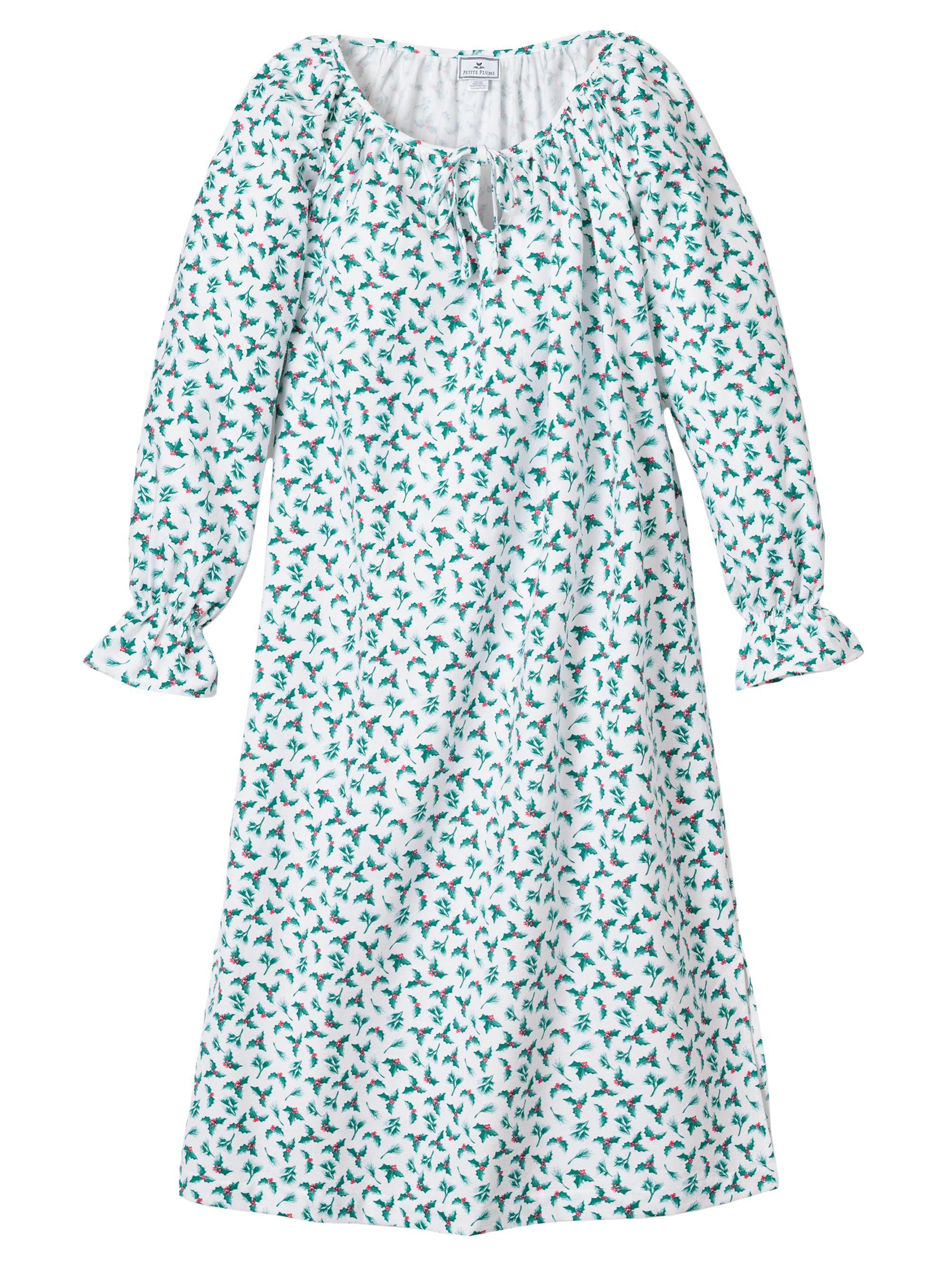 Petite Plume Sprigs Of The Season Delphine Nightgown - Green