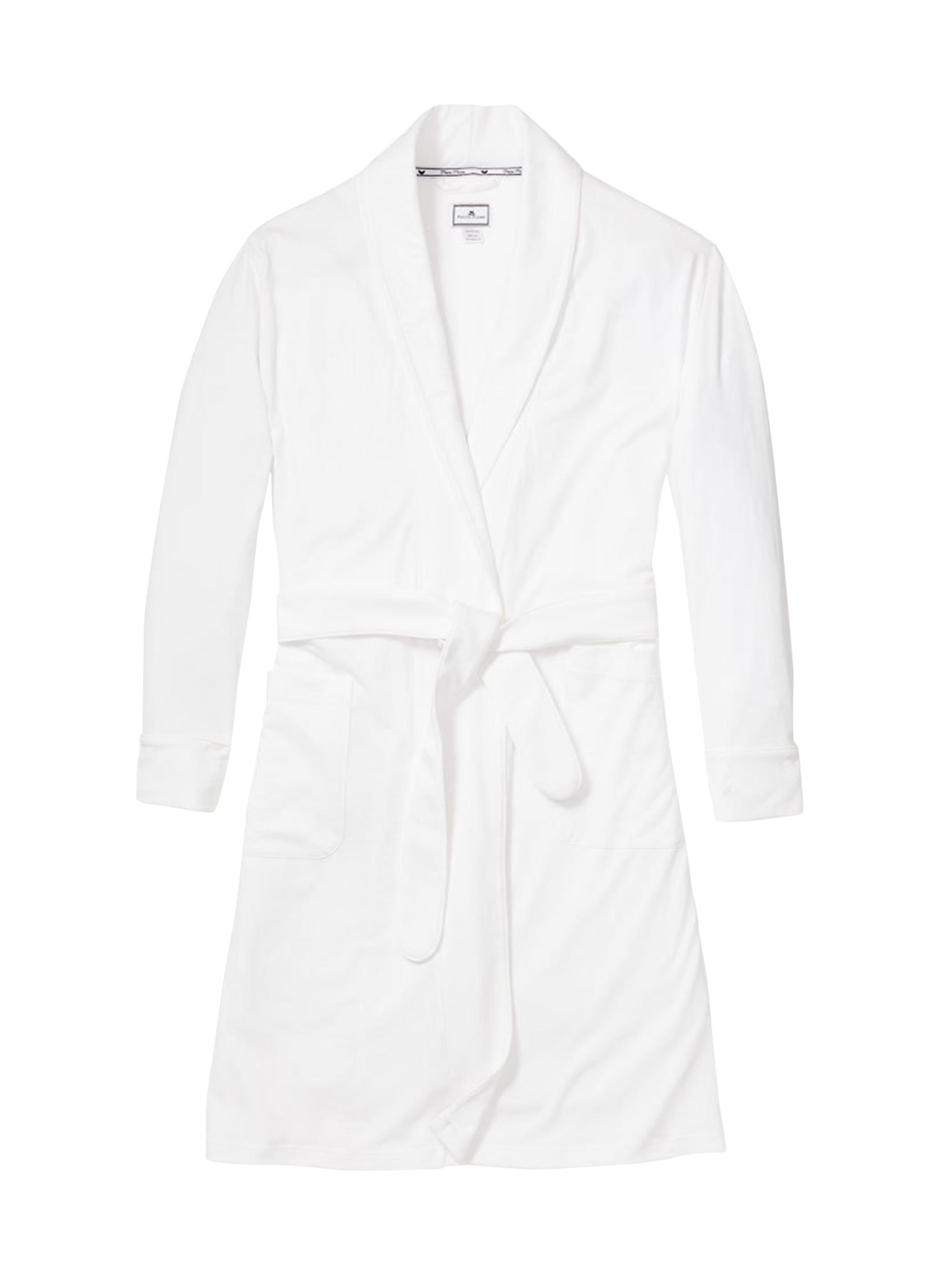 Petite Plume Luxe Pima Cotton Robe - White