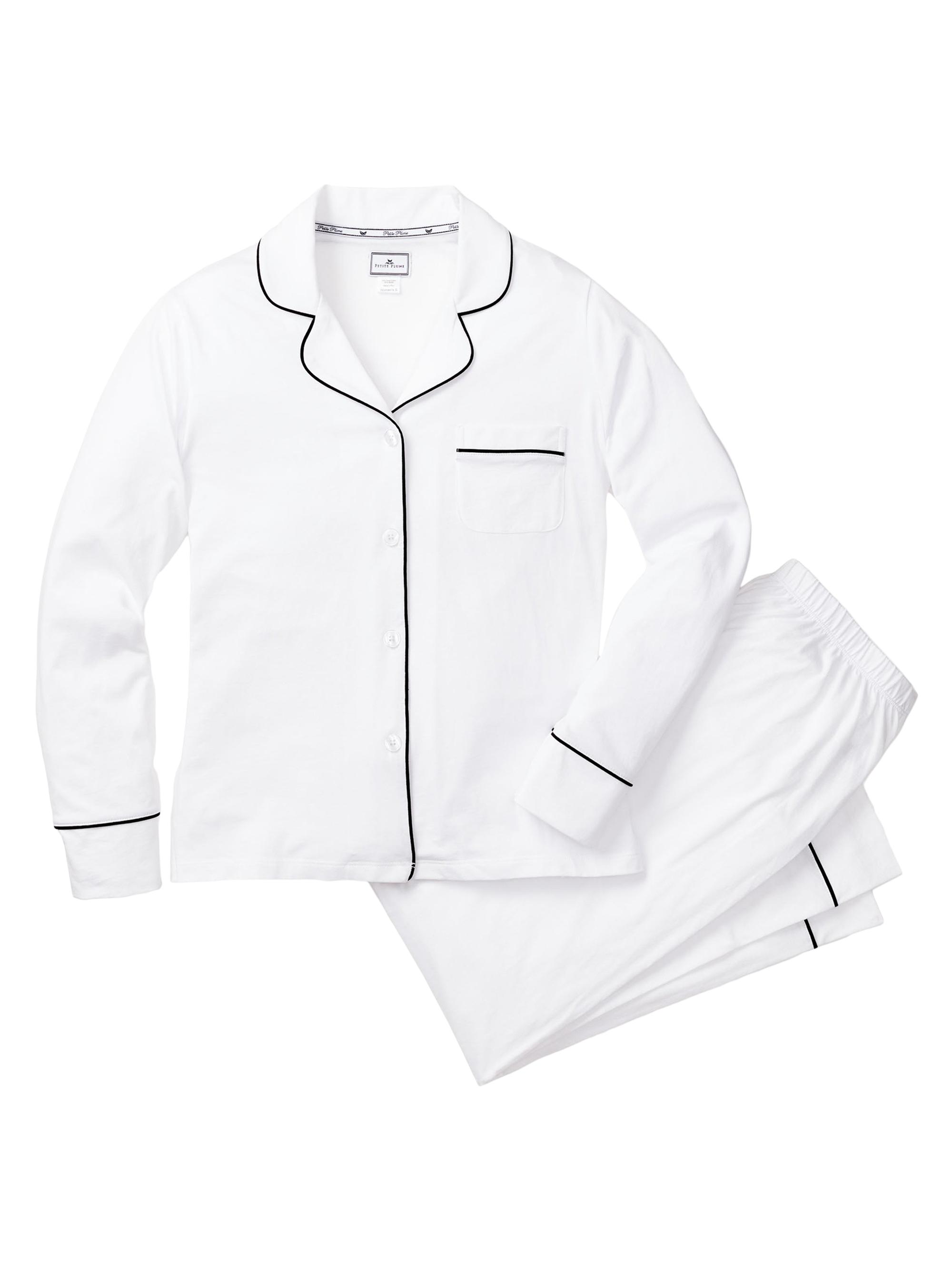 Petite Plume Classic Pajama Set - White