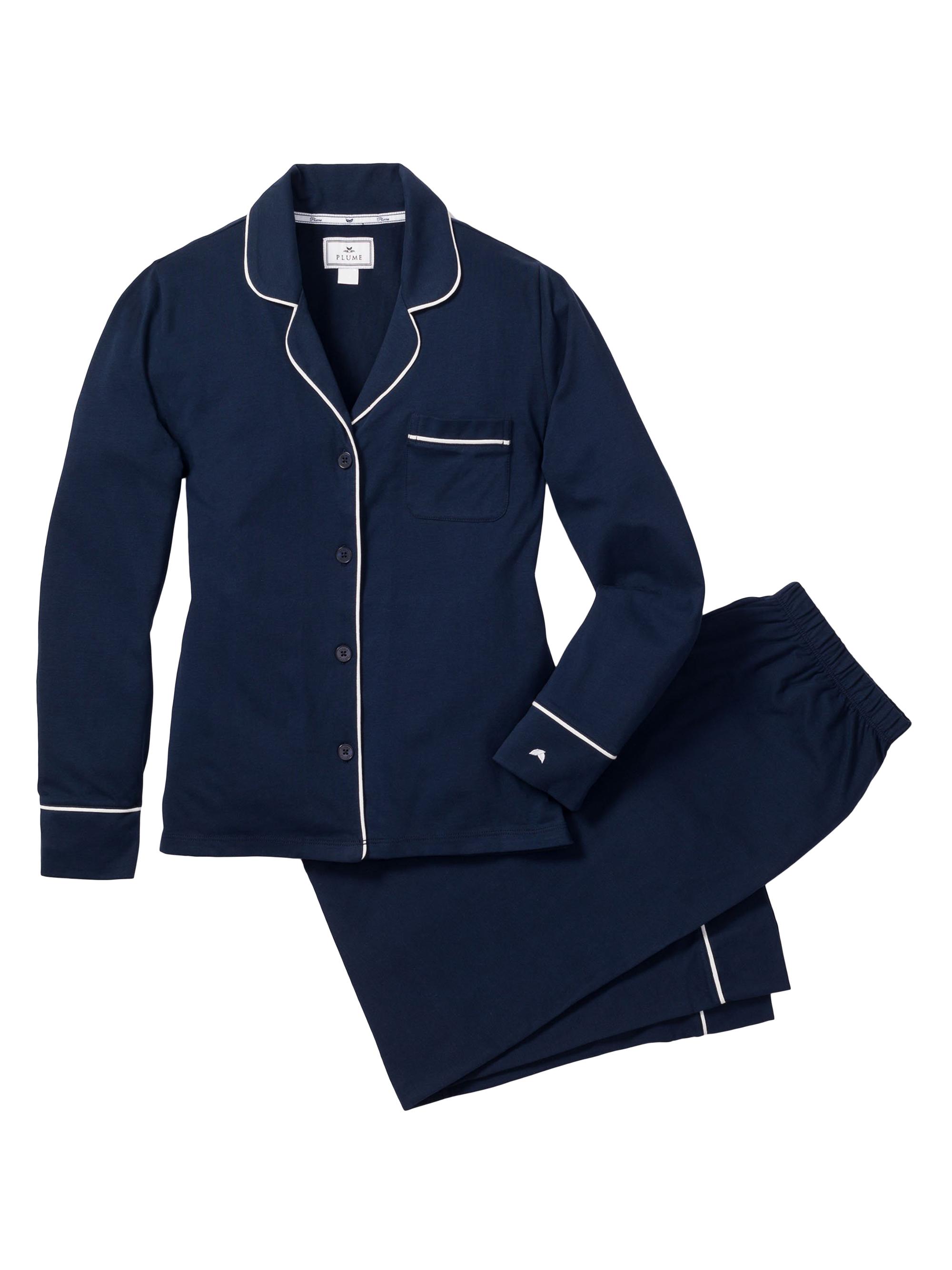 Petite Plume Classic Pajama Set - Navy