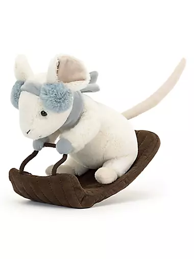 Merry Mouse Sleighing Plush Toy