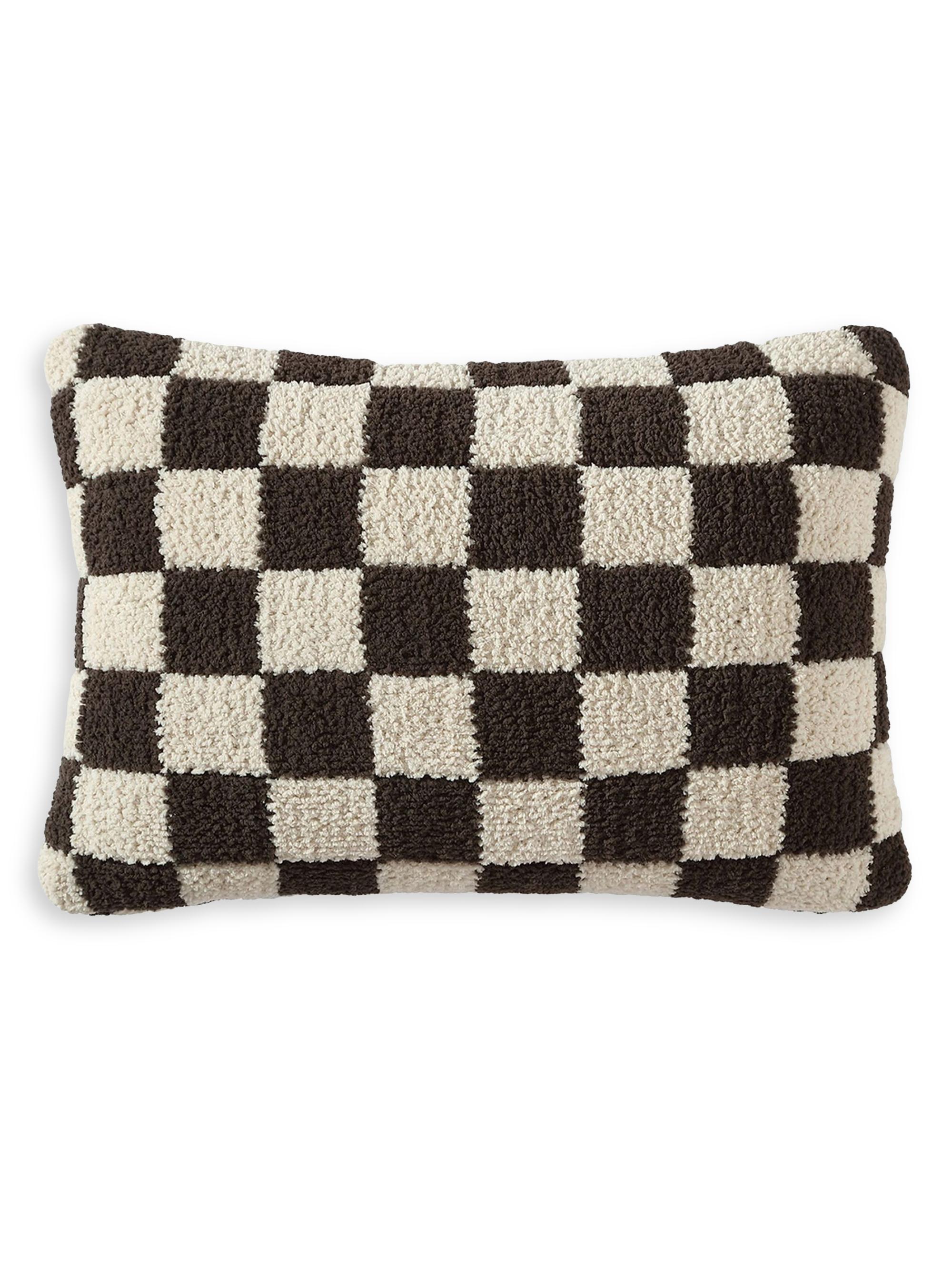 Sunday Citizen Checkerboard Mini Pillow - Mocha