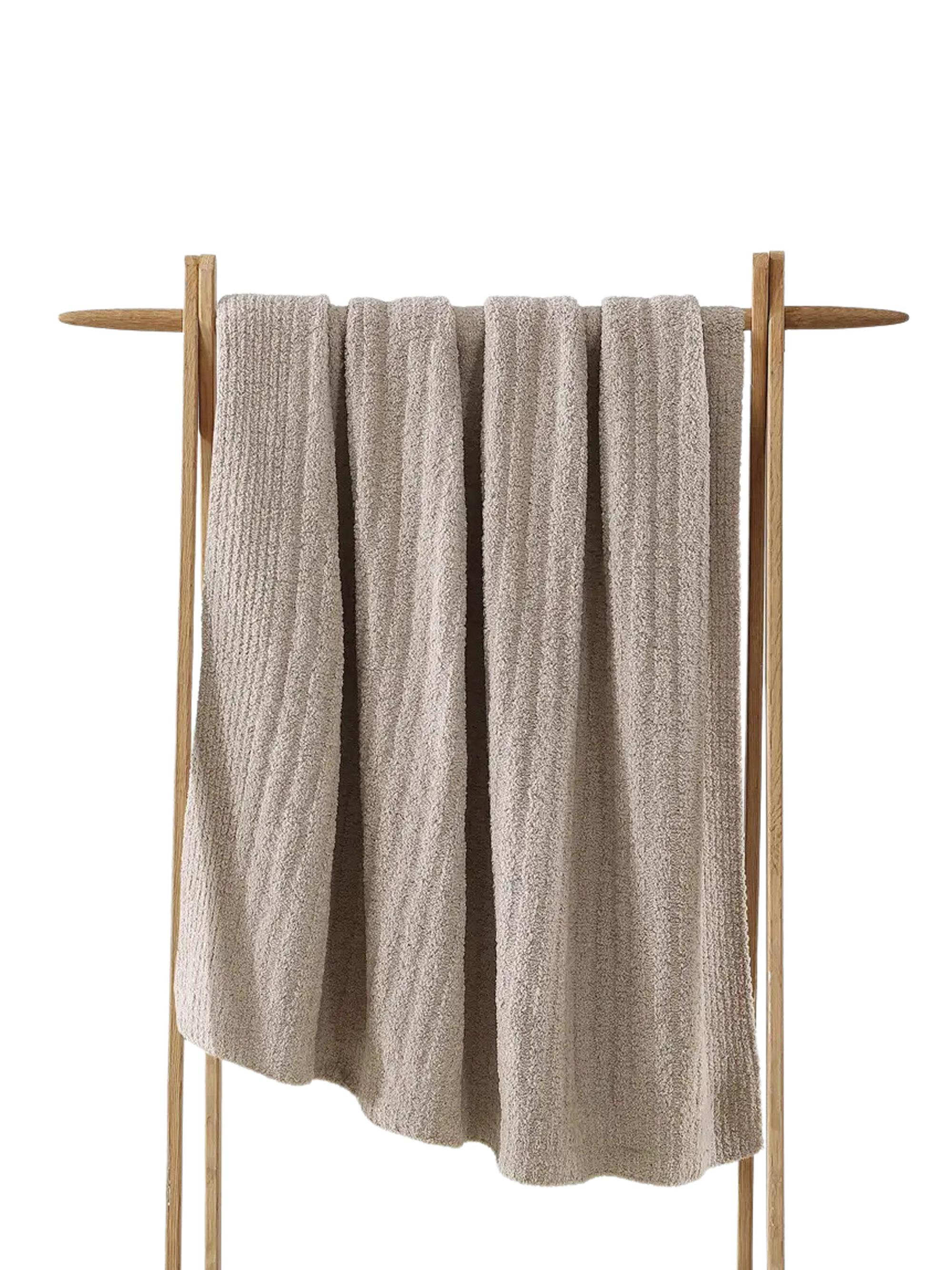Sunday Citizen Ribbed Lightweight Throw - Taupe