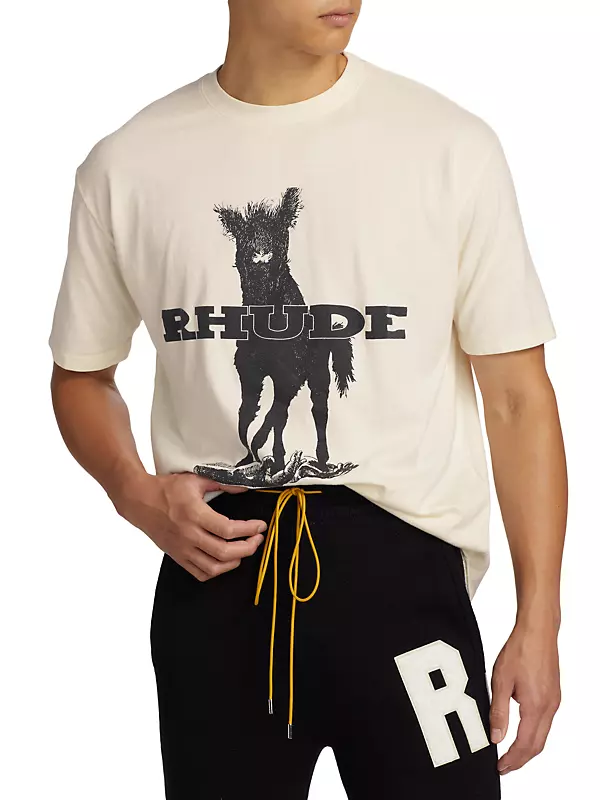 Shop R H U D E Horse Trail Crewneck T-Shirt | Saks Fifth Avenue