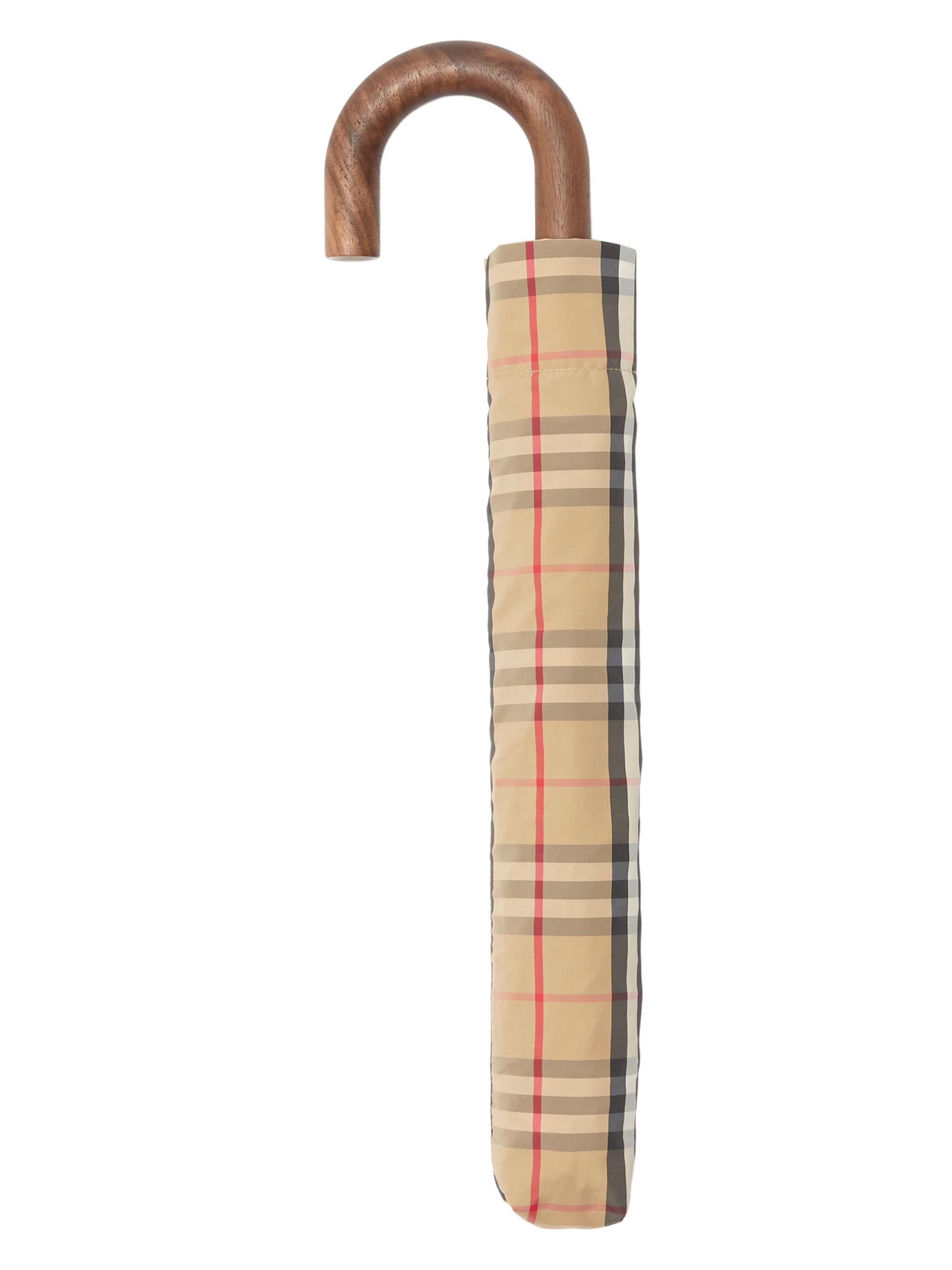 Burberry Check Folding Umbrella - Archive Beige