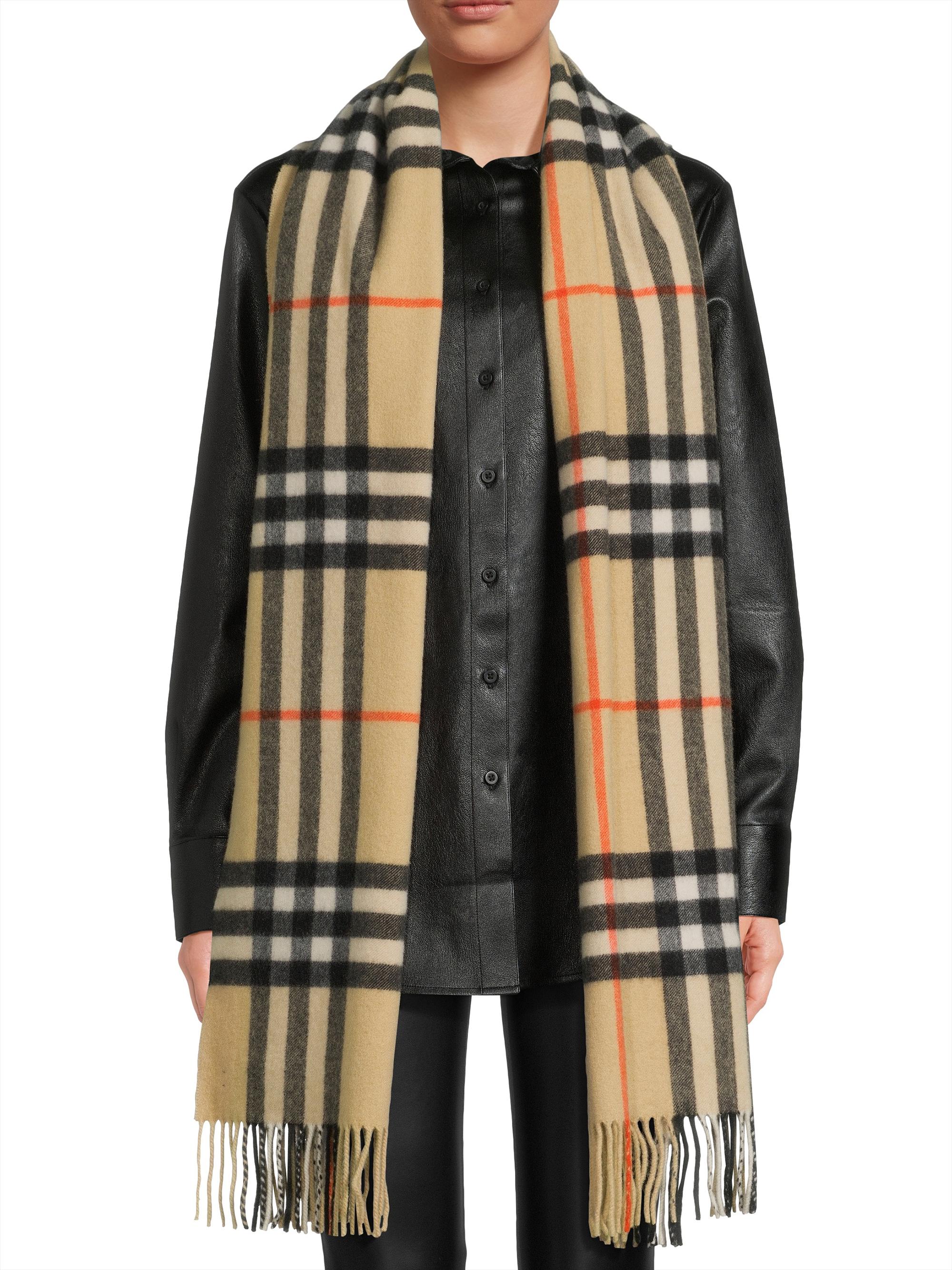 Burberry Giant Check Cashmere Scarf | Saks Fifth Avenue