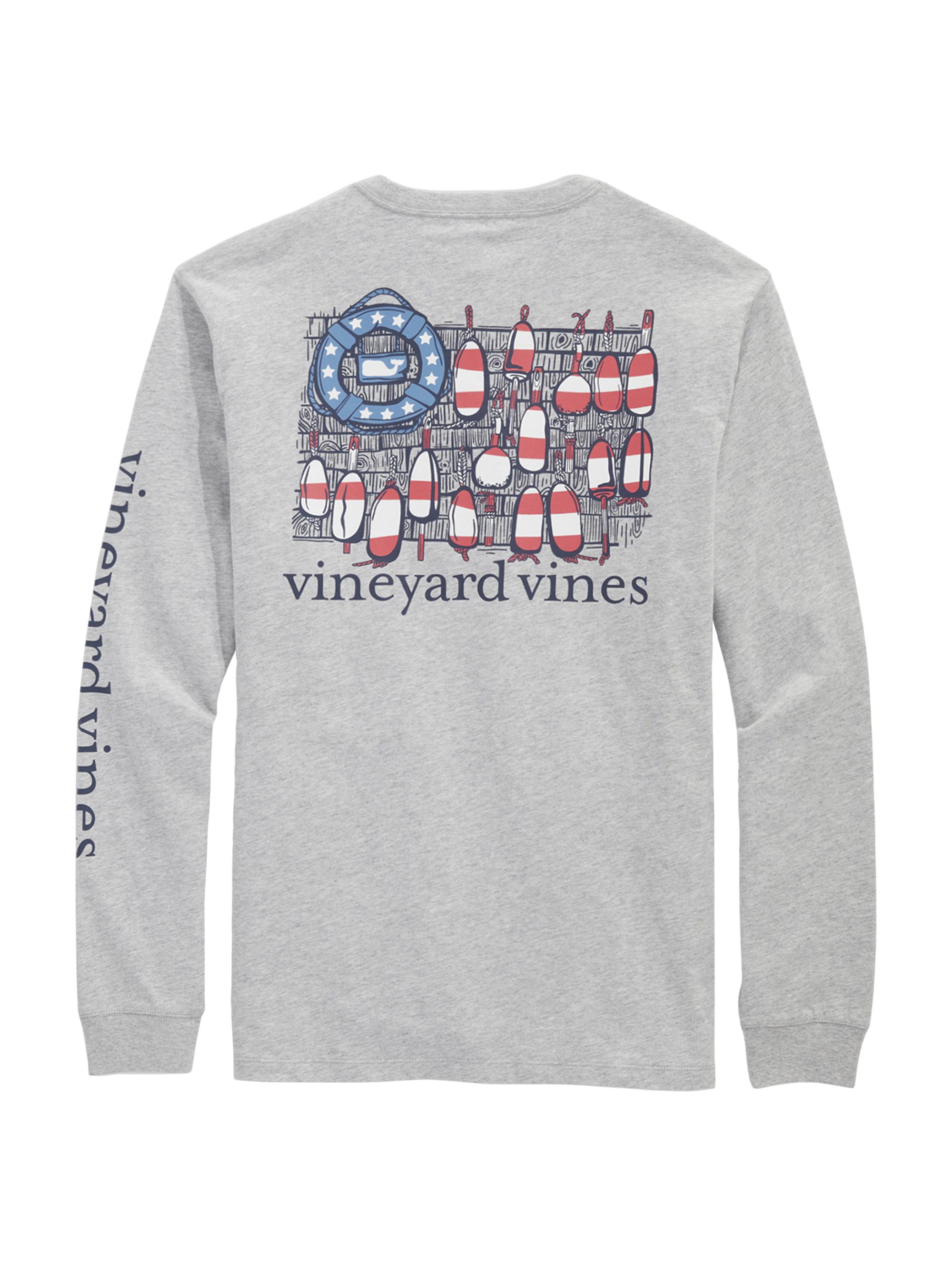 Vineyard Vines USA Buoys Cotton Long-Sleeve Pocket T-Shirt Saks