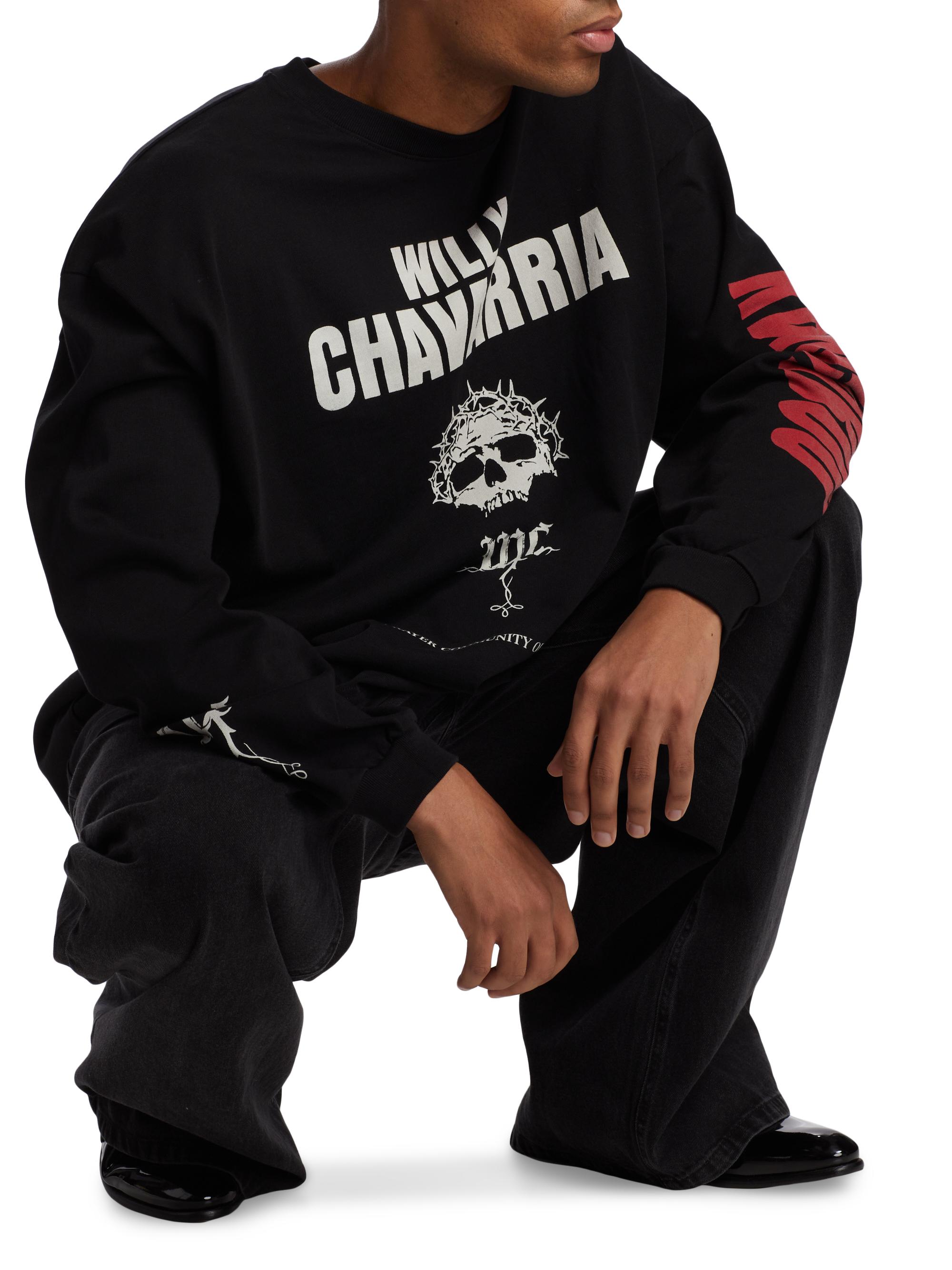 Willy Chavarria Kangaroo Buffalo Logo Long-Sleeve T-Shirt | Saks