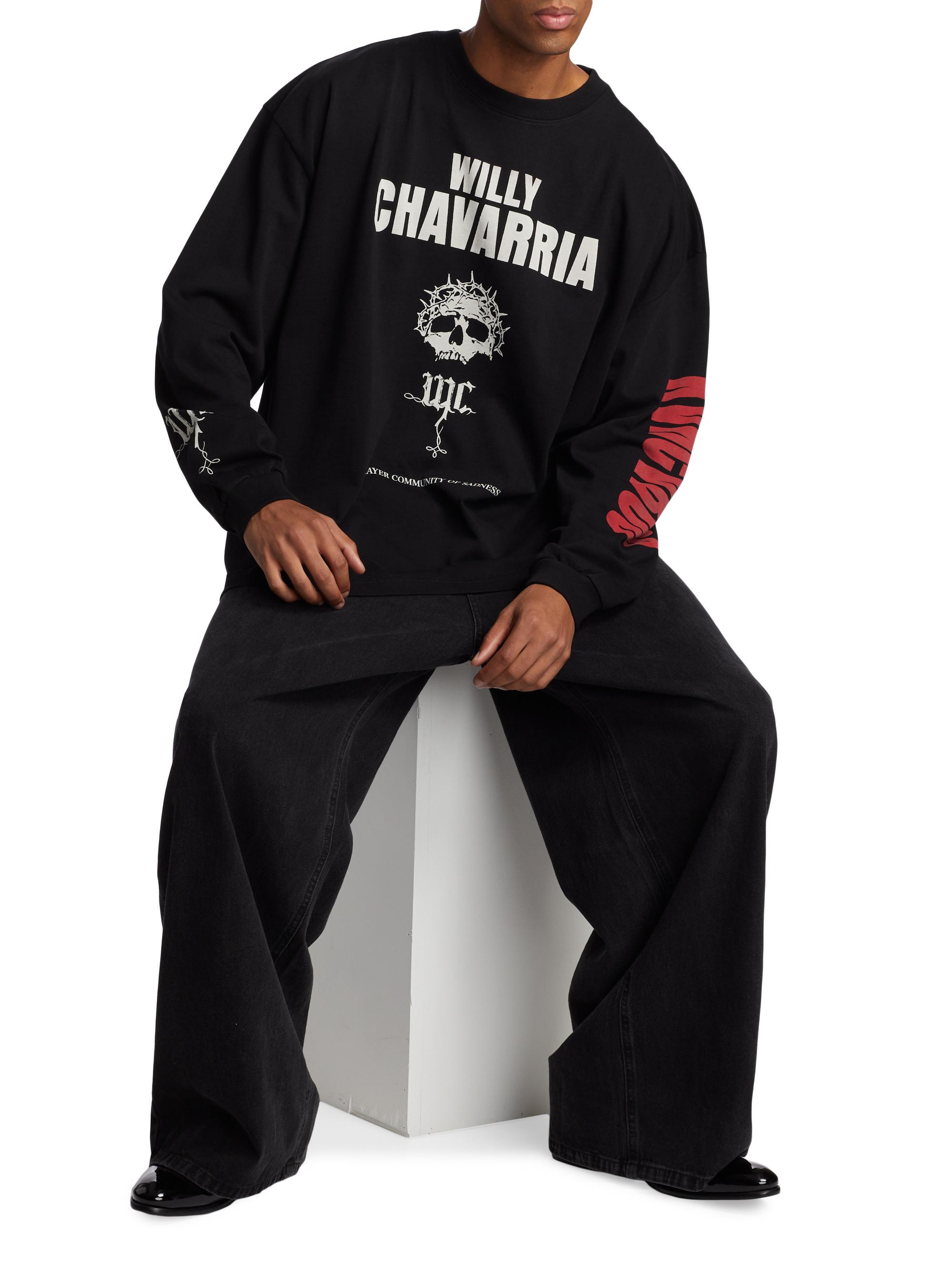 Willy Chavarria Kangaroo Buffalo Logo Long-Sleeve T-Shirt | Saks