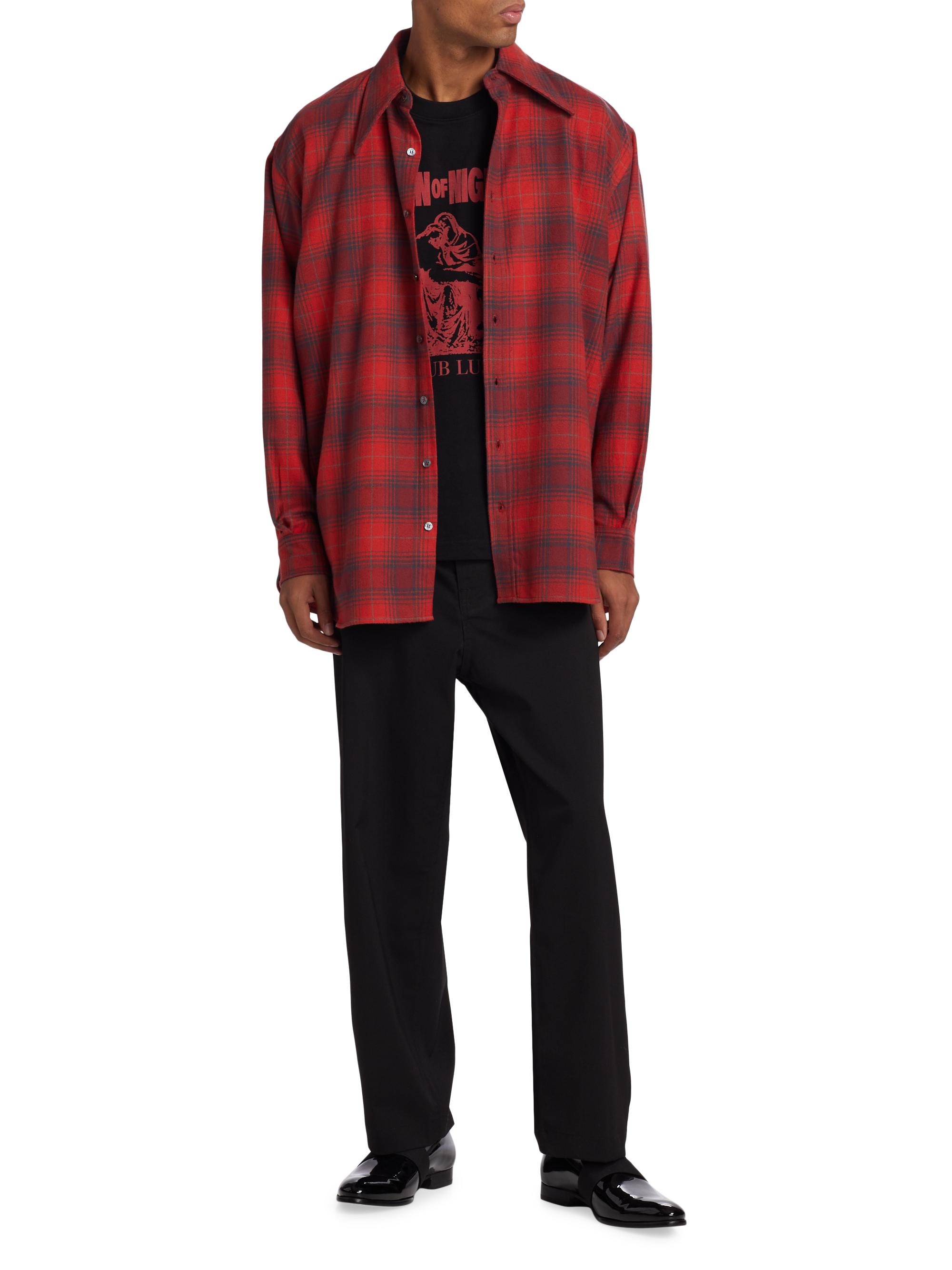 WILLYCHAVARRIA PLAID FLANNEL JACKET ミソキン Willy Chavarria Big Willy Plaid Relaxed-Fit Shirt | Saks Fifth Avenue
