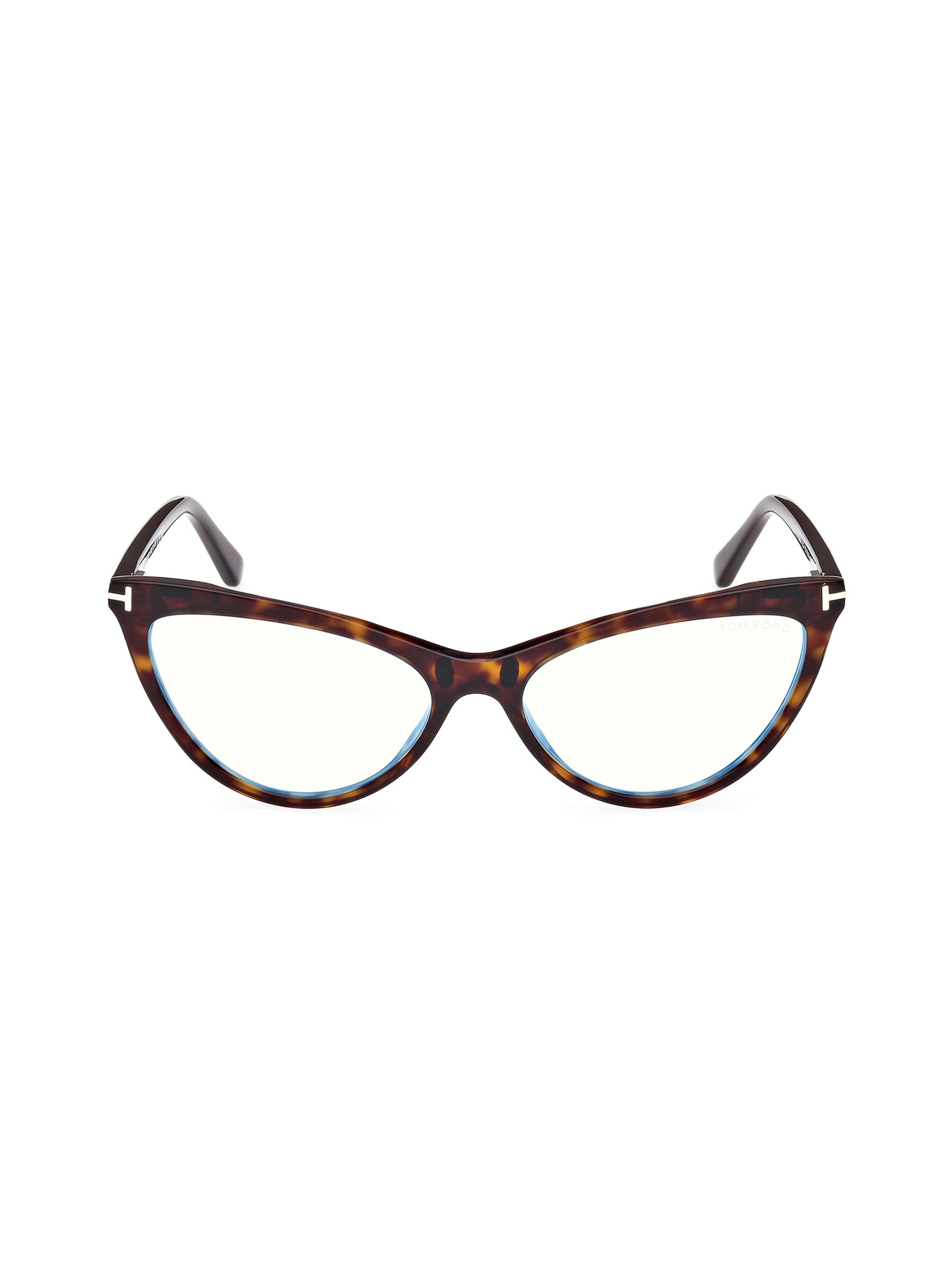 TOM FORD Women's 56MM Cat-Eye Optical Eyeglasses - Classic Havana