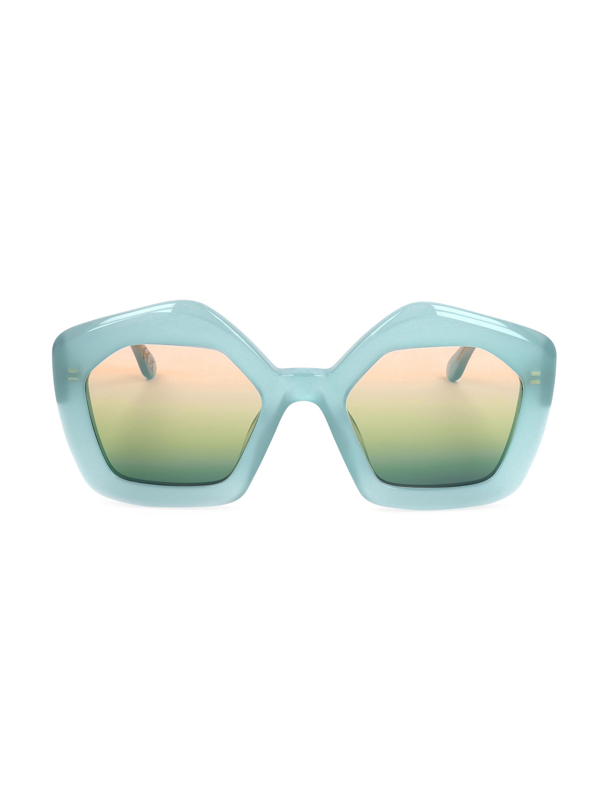 Marni Women's Laughing Waters 51MM Geometric Sunglasses - Light Blue