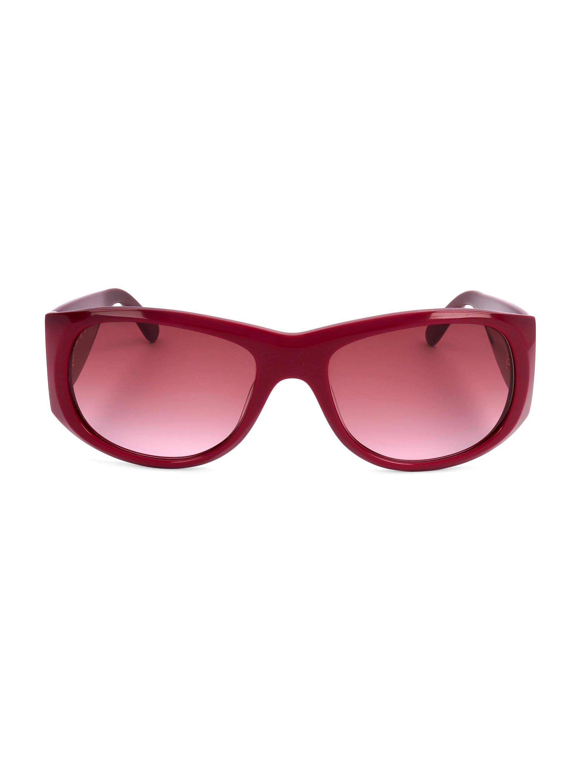 Marni Women's Orinoco River Round Sunglasses - Burgundy