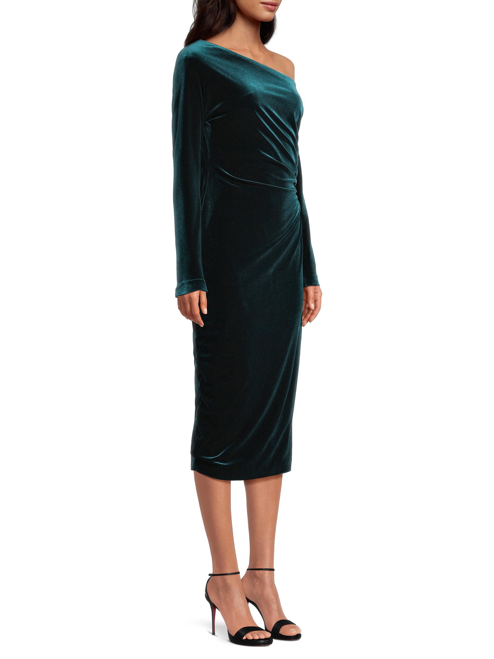 donna karan women's asymmetric-neck double-breasted dress Donna Karan Women's Long Sleeve Wrap Dress - Metropolitan Red main image 0