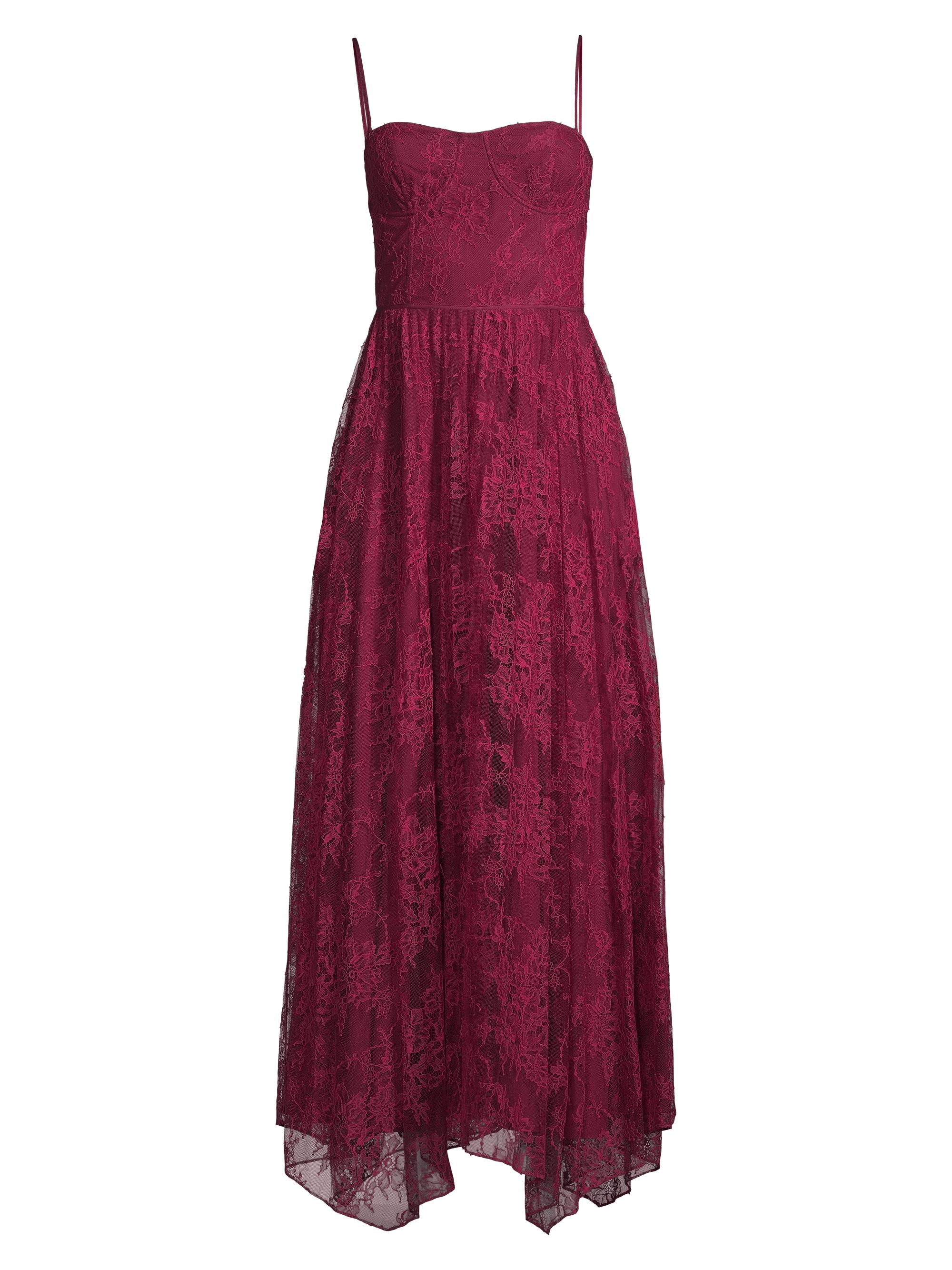 Donna Karan New York Women's Social Occasion Floral-Lace Gown - Scarlet