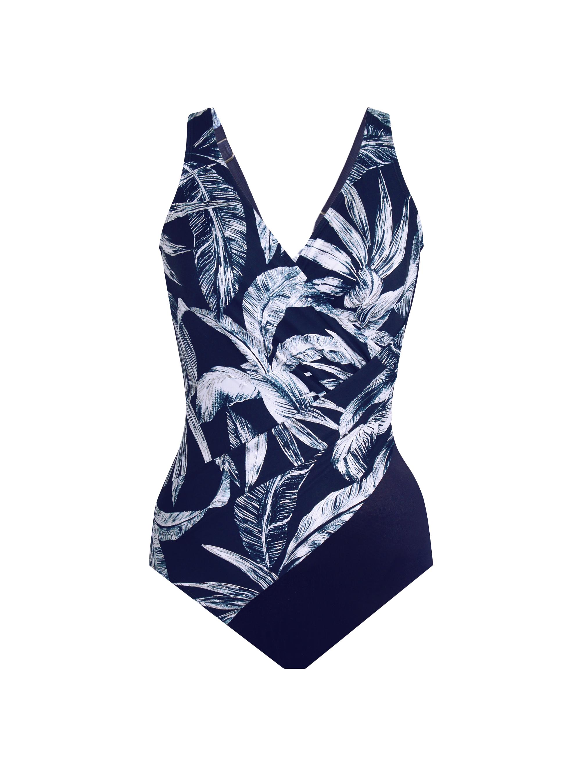 Miraclesuit Swim Plus Women's Prints Tropica Toile Oceanus One-Piece Swimsuit - Midnight Blue