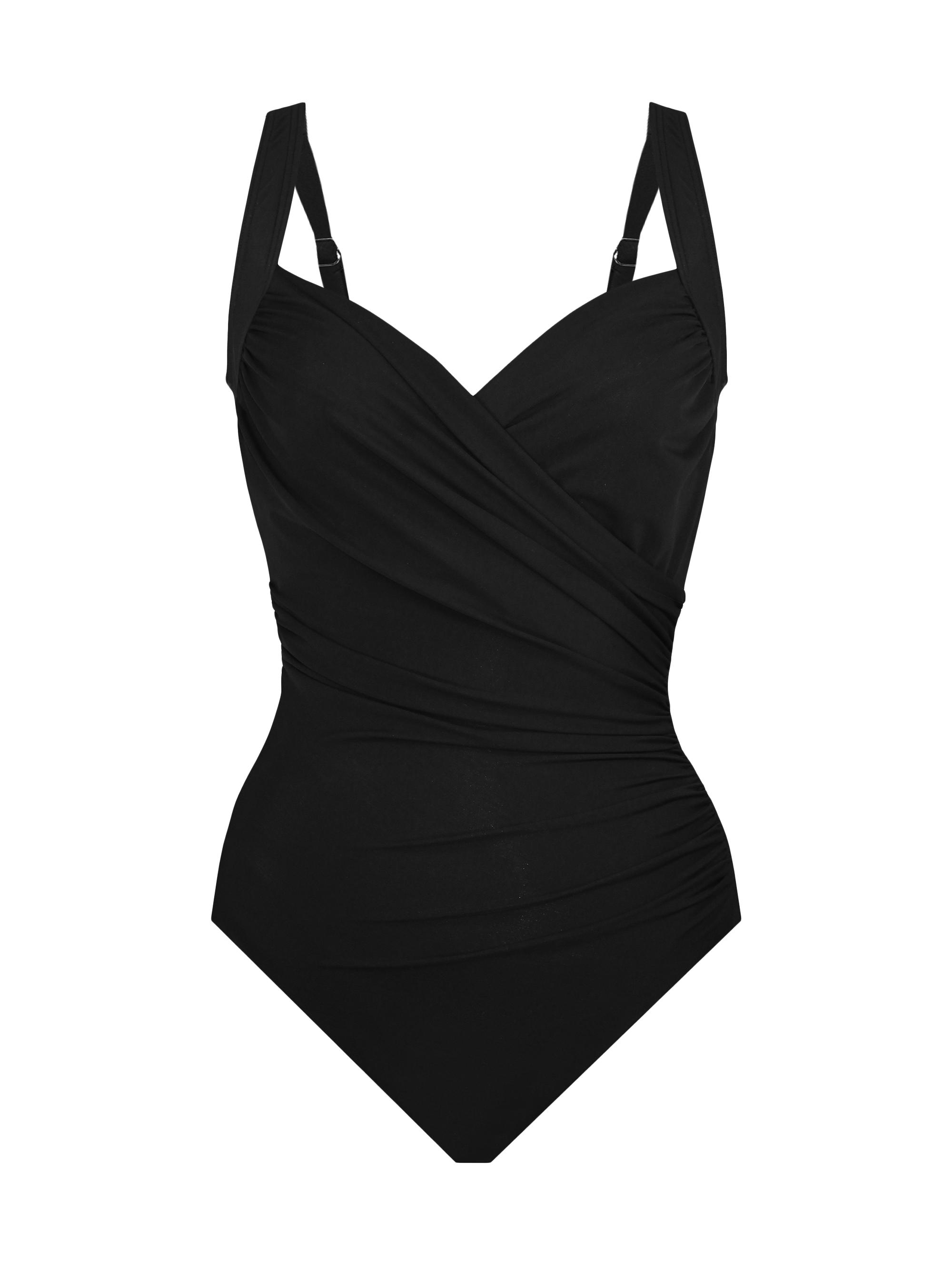 Miraclesuit Swim Women's DDD Styles Sanibel Ruched One-Piece Swimsuit - Black