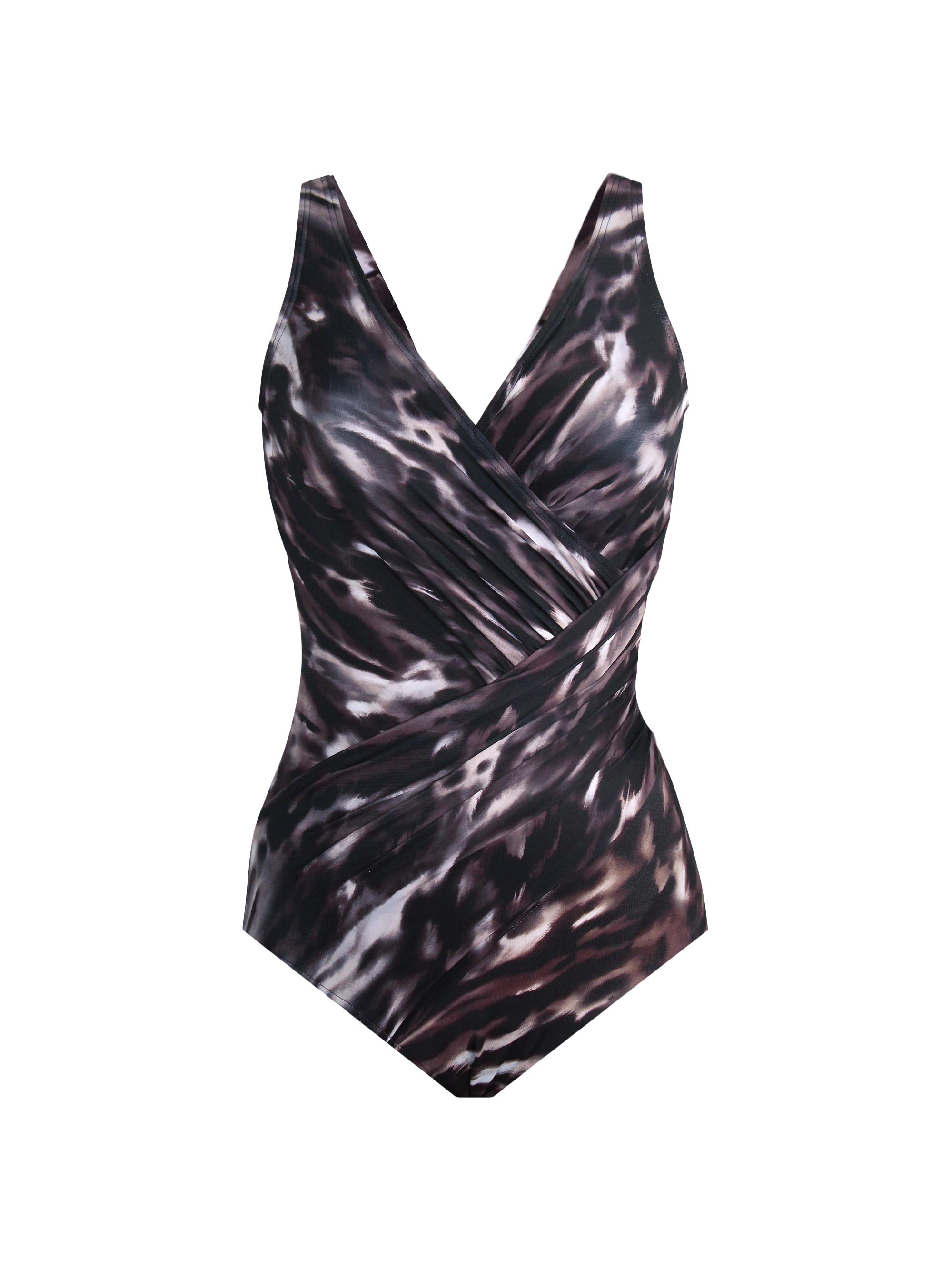 Miraclesuit Swim Women's Tempest Oceanus DDD-Cup One-Piece Swimsuit - Black Brown