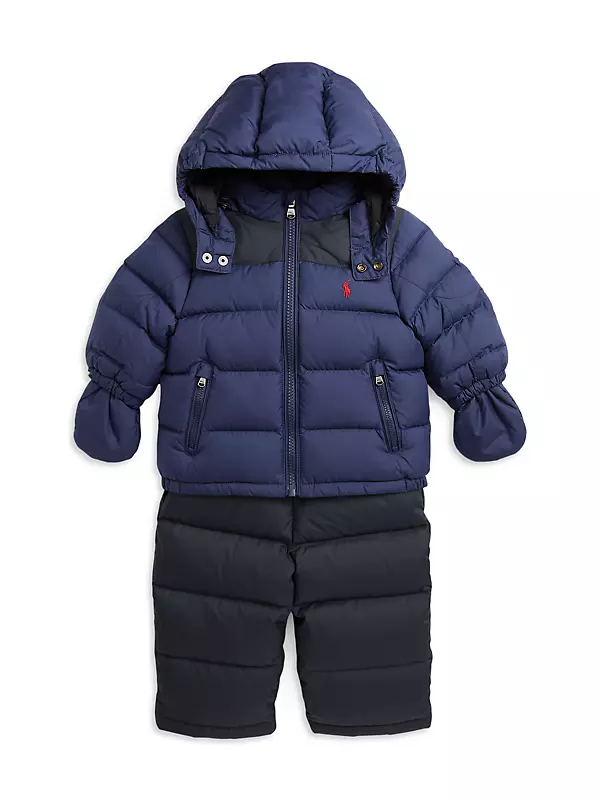 Baby Reversible Nylon Jacket in Blue - Polo Ralph Lauren Kids
