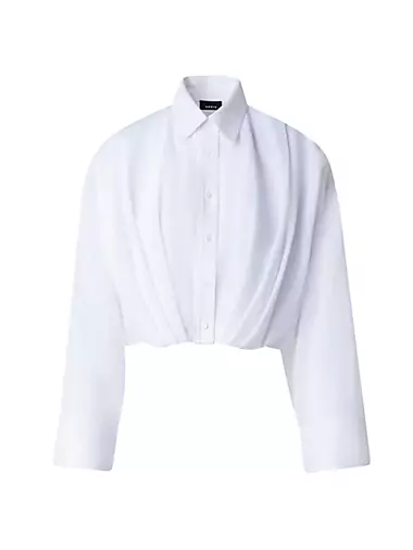 Cotton Voile Crop Shirt