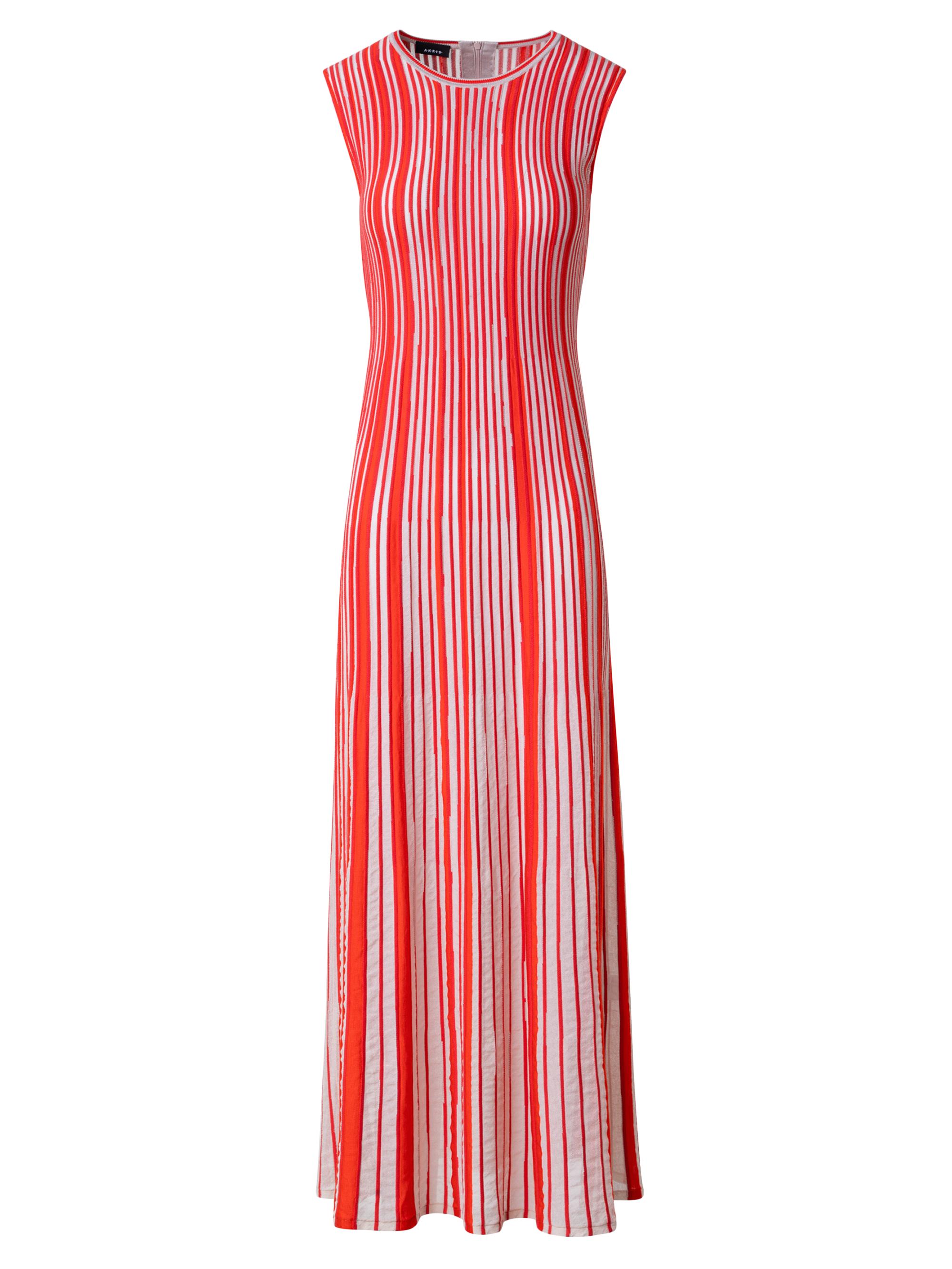 Akris Women's Striped Silk & Wool-Blend Midi-Dress - Poppy Sand