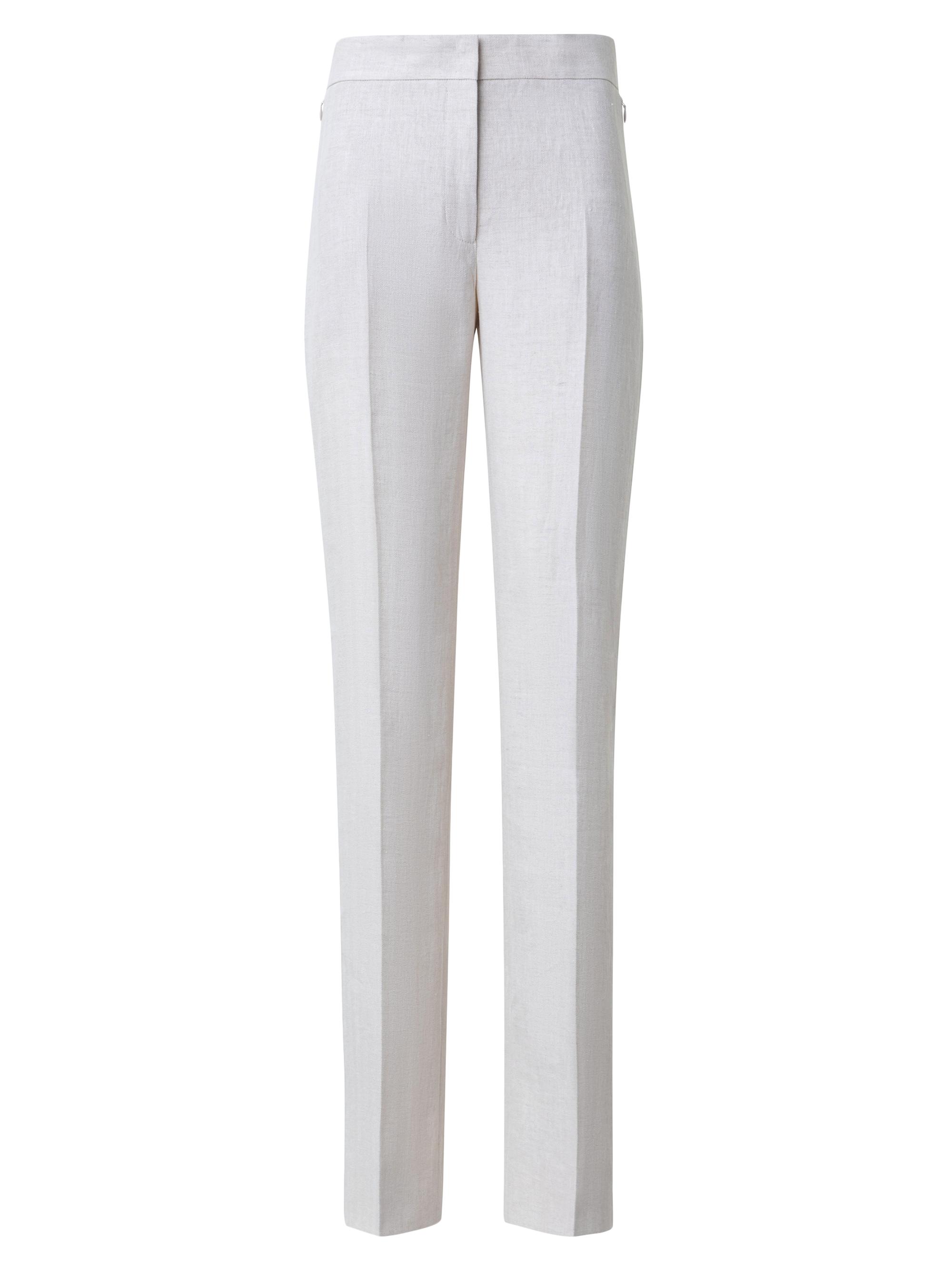 Akris Women's Carl Straight-Leg Linen Pants - Greige