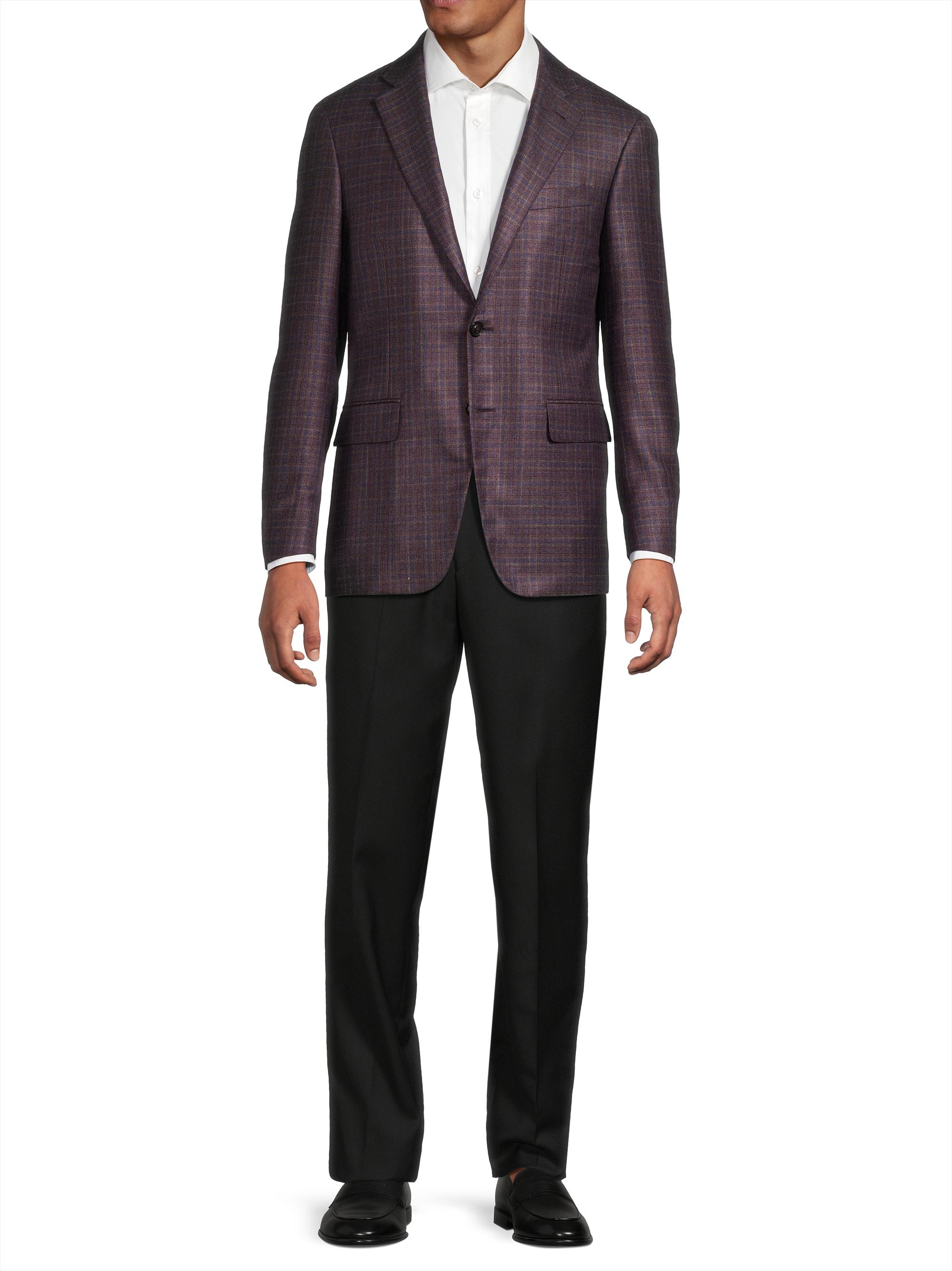 Canali Kei Plaid Silk-Cashmere Single-Breasted Sport Coat | Saks
