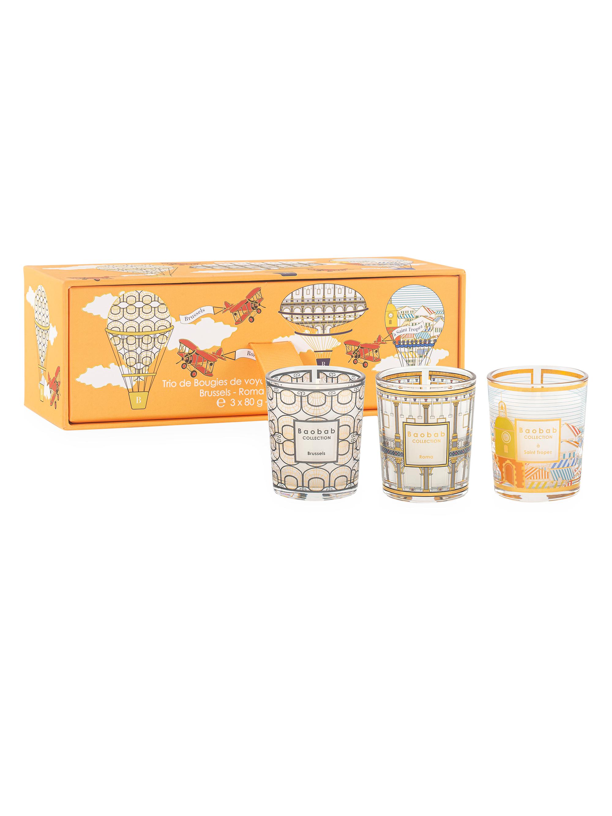 Baobab Collection My First Baobab 3-Piece Brussels-Roma-Saint Tropez Candle Set