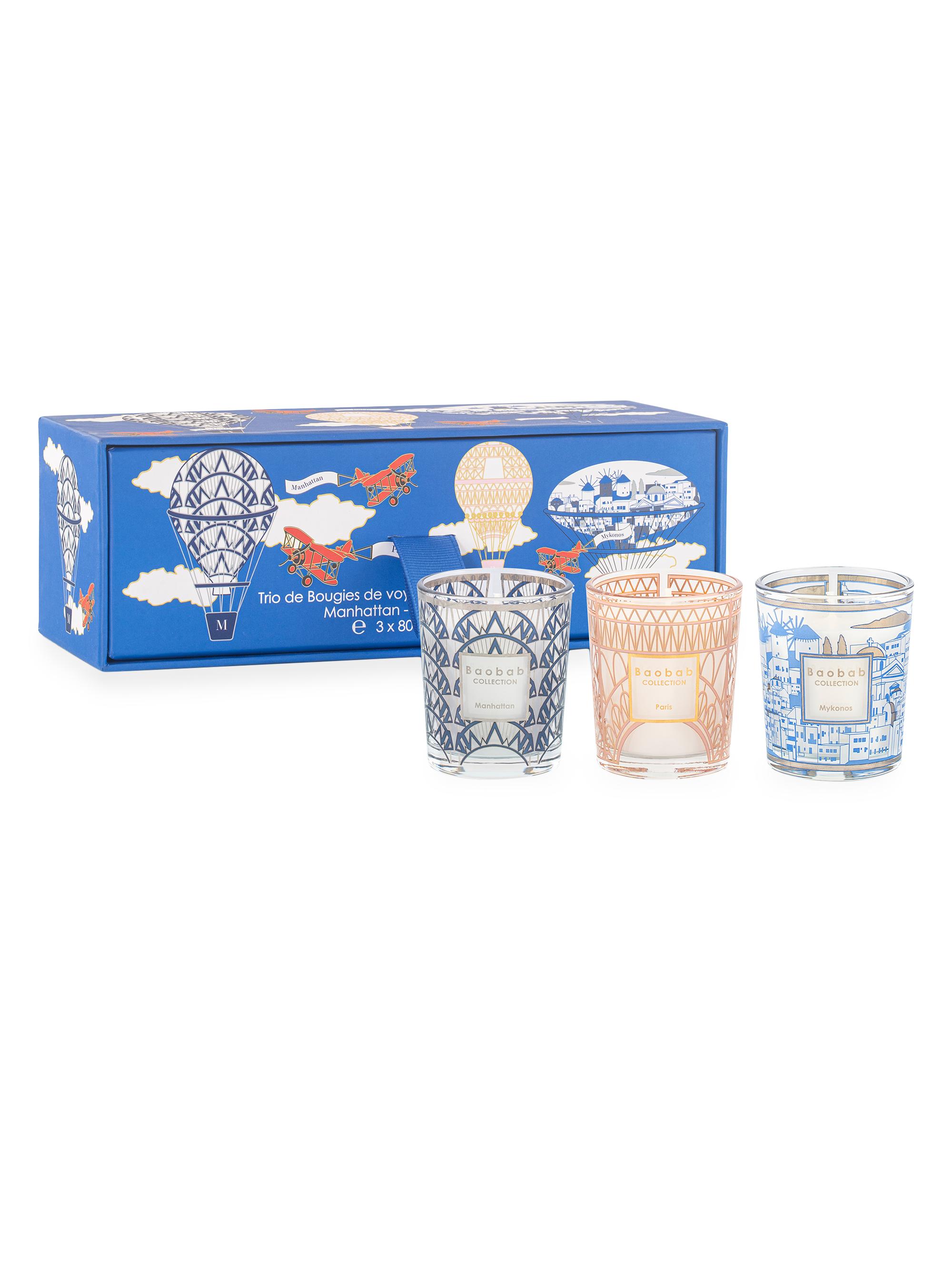 Baobab Collection My First Baobab 3-Piece Manhattan-Paris-Mykonos Candle Set