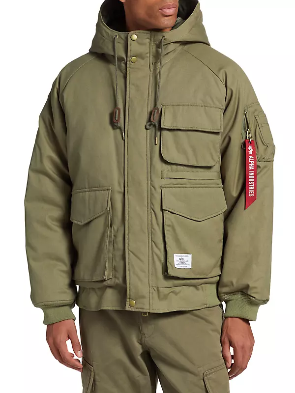 Jacket Cotton Fifth Saks Mod Avenue Shop MA-1 Hunting Industries Alpha |
