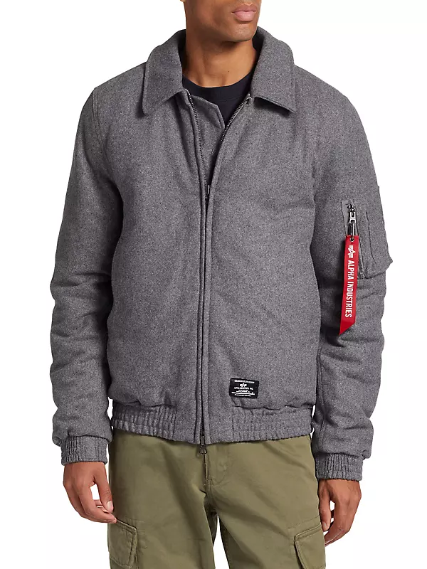 Shop Alpha Industries Harrington Wool Flight Jacket | Saks Fifth Avenue