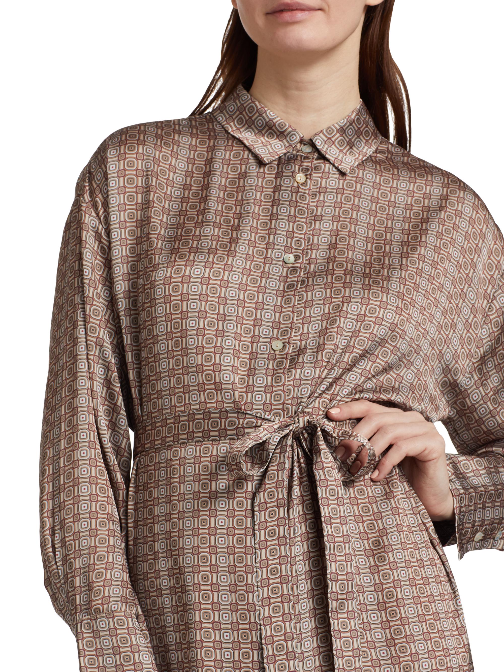 saks shirt dress Saks Fifth Avenue Cold Shoulder Shirt Dress Size Medium Fit & Flare Gingham  NEW