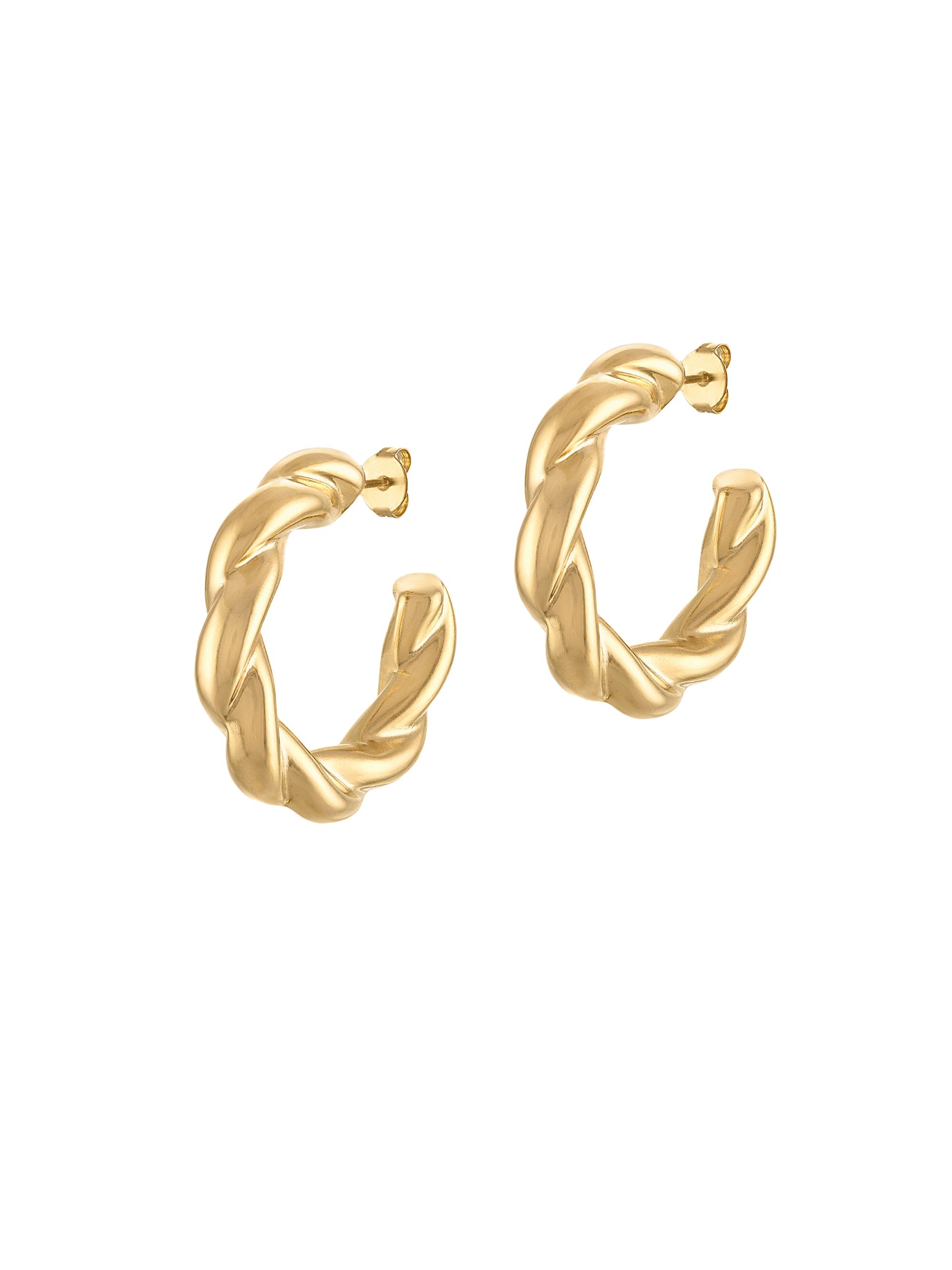 Alexa Leigh Women's 18K Gold-Filled Twist Hoop Earrings - Gold