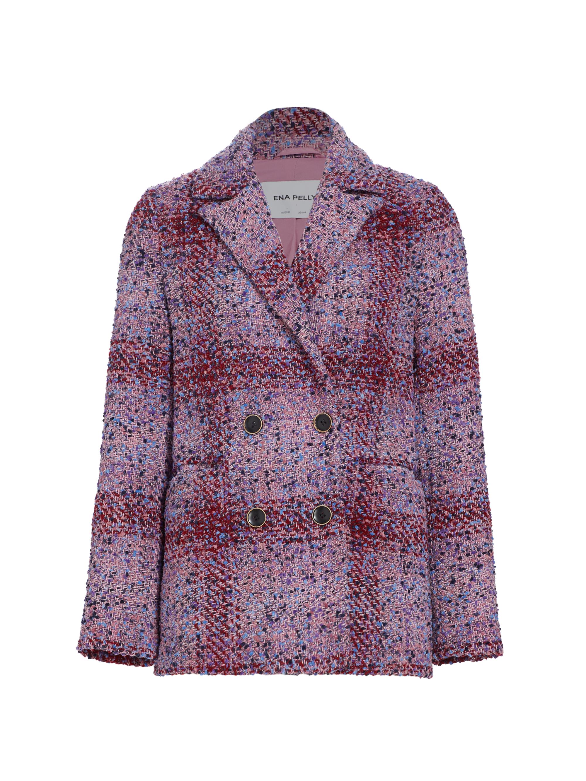 Ena Pelly Women's Neve Tweed Blazer - Meadow Violet Tweed