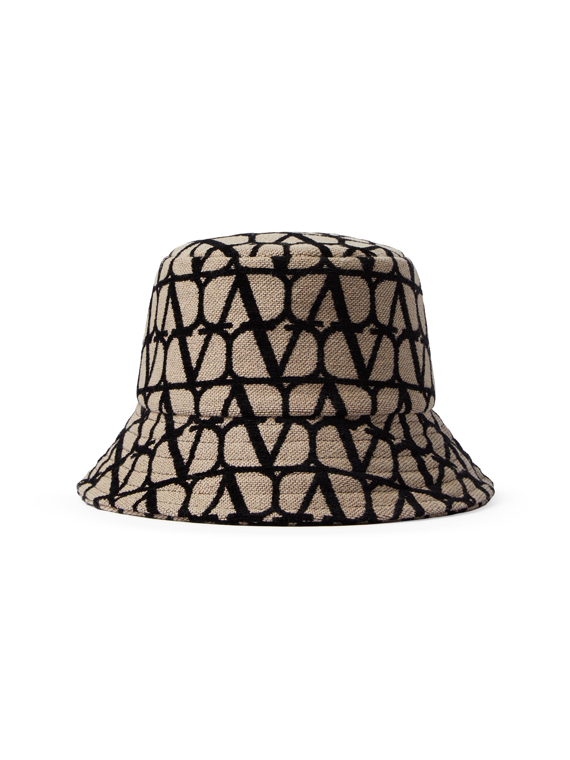 Valentino Garavani Logo Bucket Hat Valentino Garavani VLogo Signature Straw Bucket Hat with  main image 2