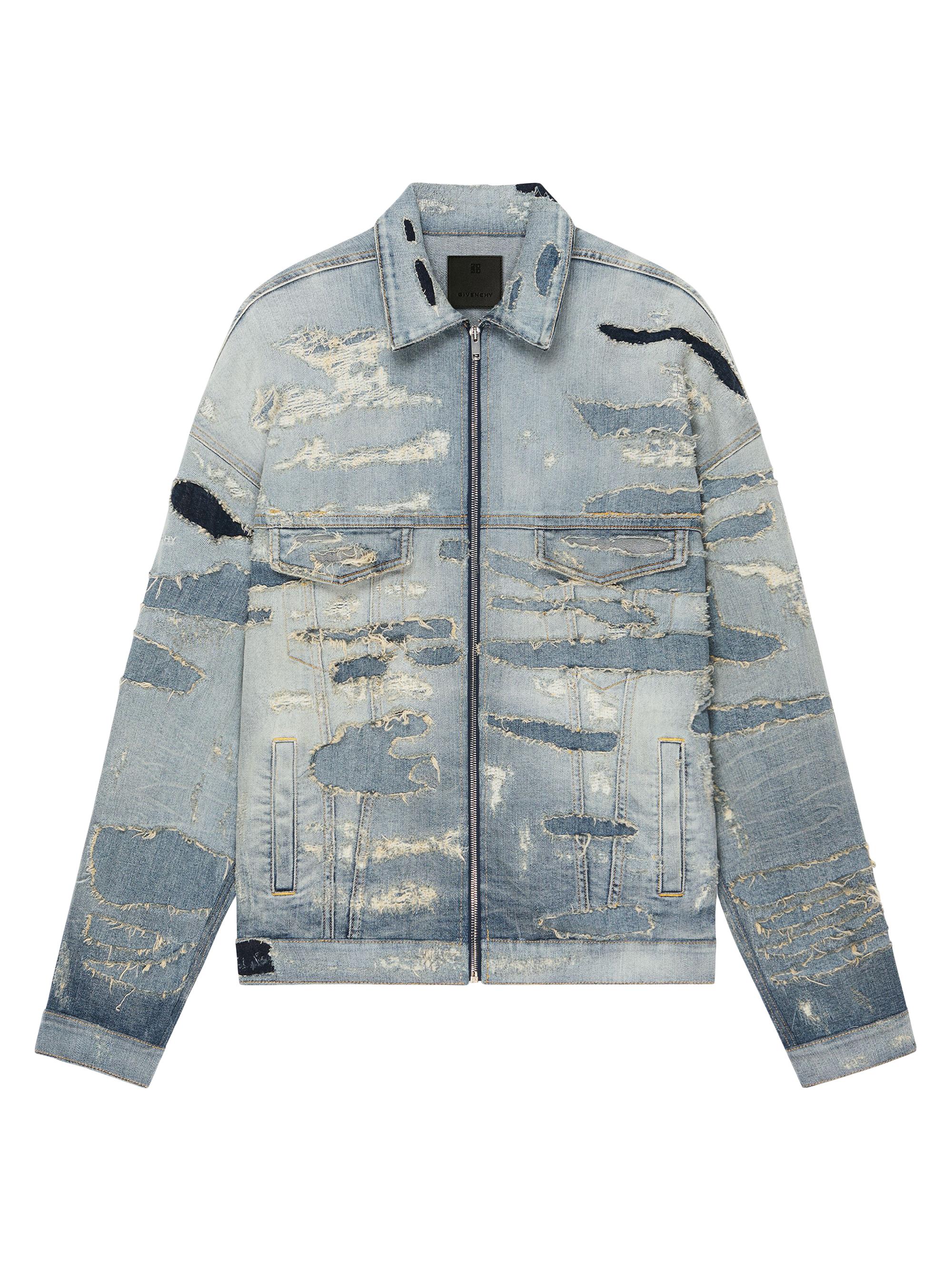 Givenchy Oversized Jacket In Rip And Repair Denim | Saks Fifth Avenue