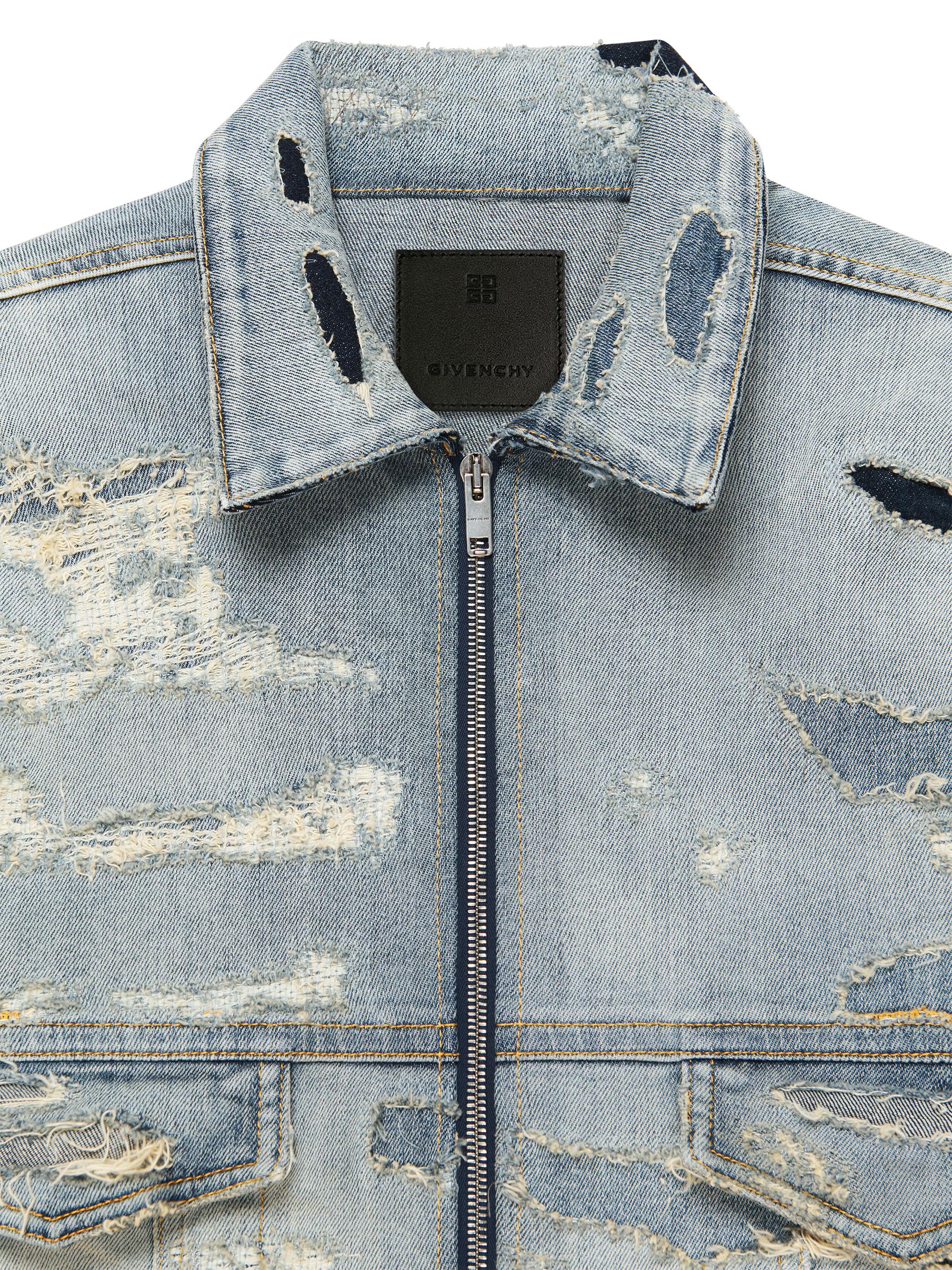 Givenchy Oversized Jacket In Rip And Repair Denim | Saks Fifth Avenue